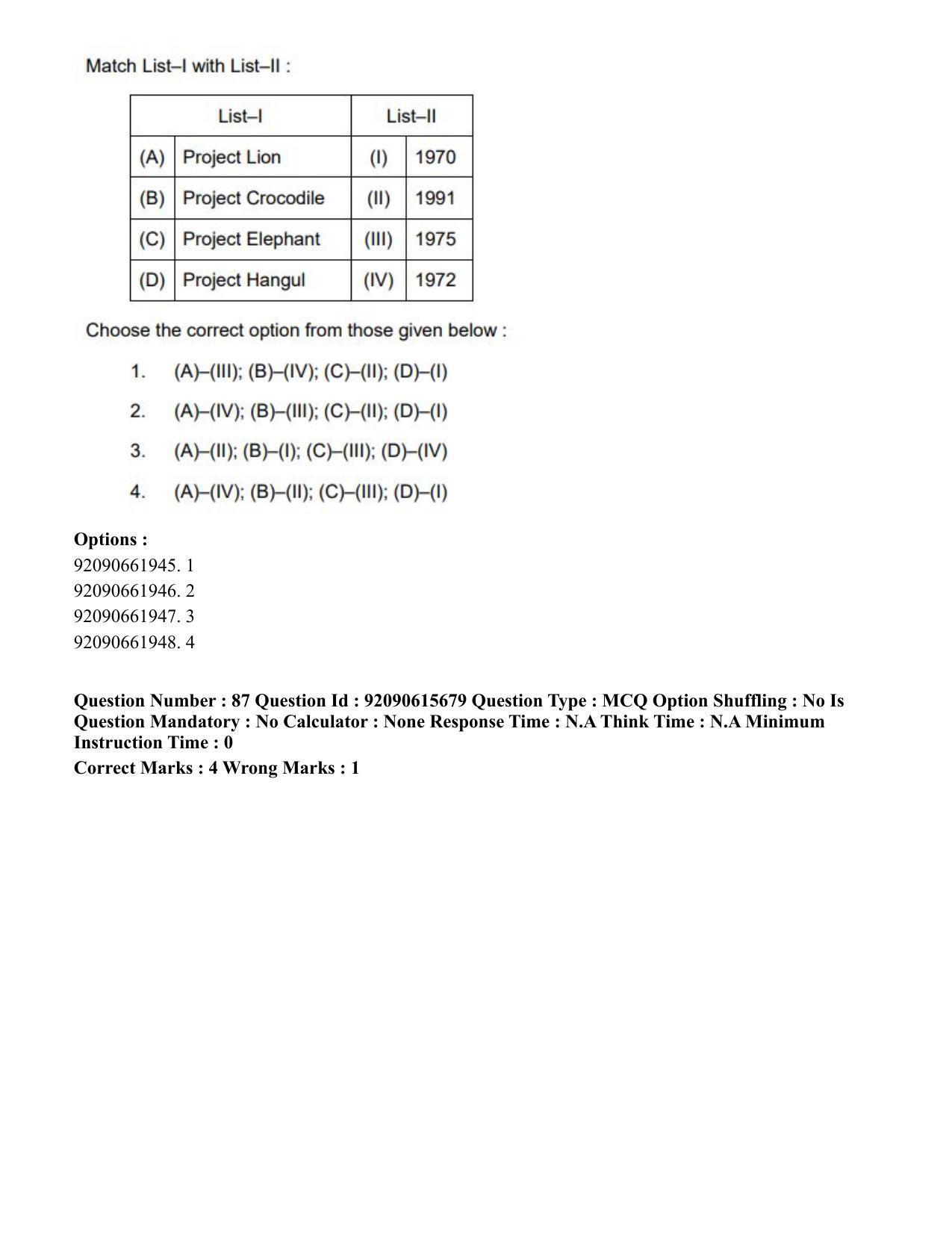 CUET PG 2023: SCQP02 – Agro-forestry(Eng) - Shift 3 (12-06-2023) Question Paper - Page 90