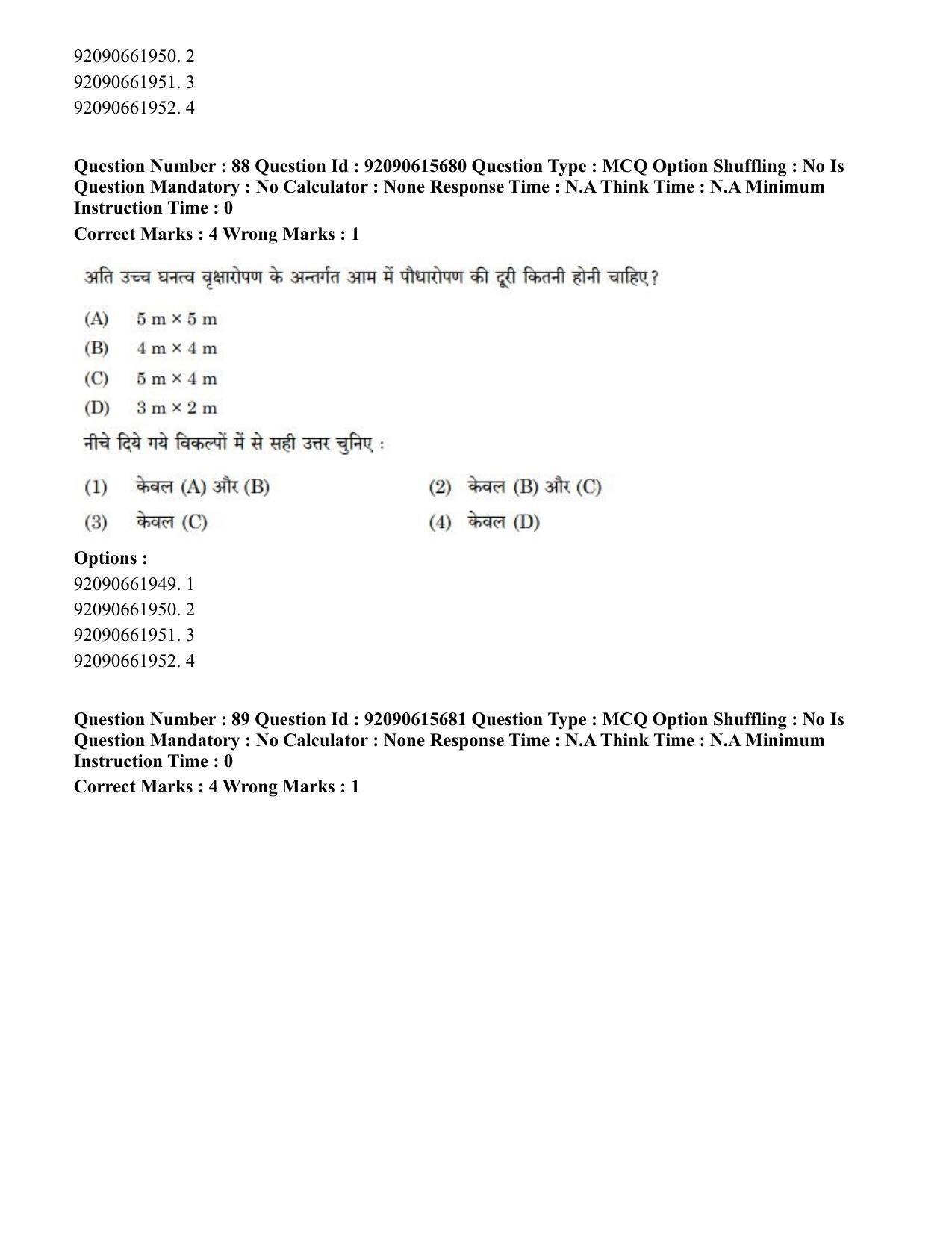 CUET PG 2023: SCQP02 – Agro-forestry(Eng) - Shift 3 (12-06-2023) Question Paper - Page 92