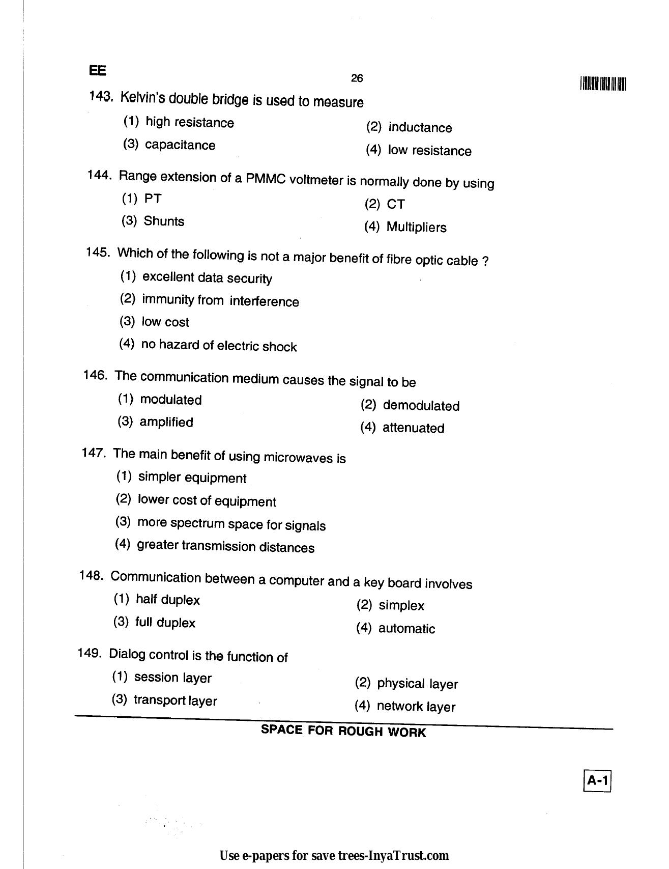 Karnataka Diploma CET- 2013 Electrical and Electronics Engineering Question Paper - Page 26