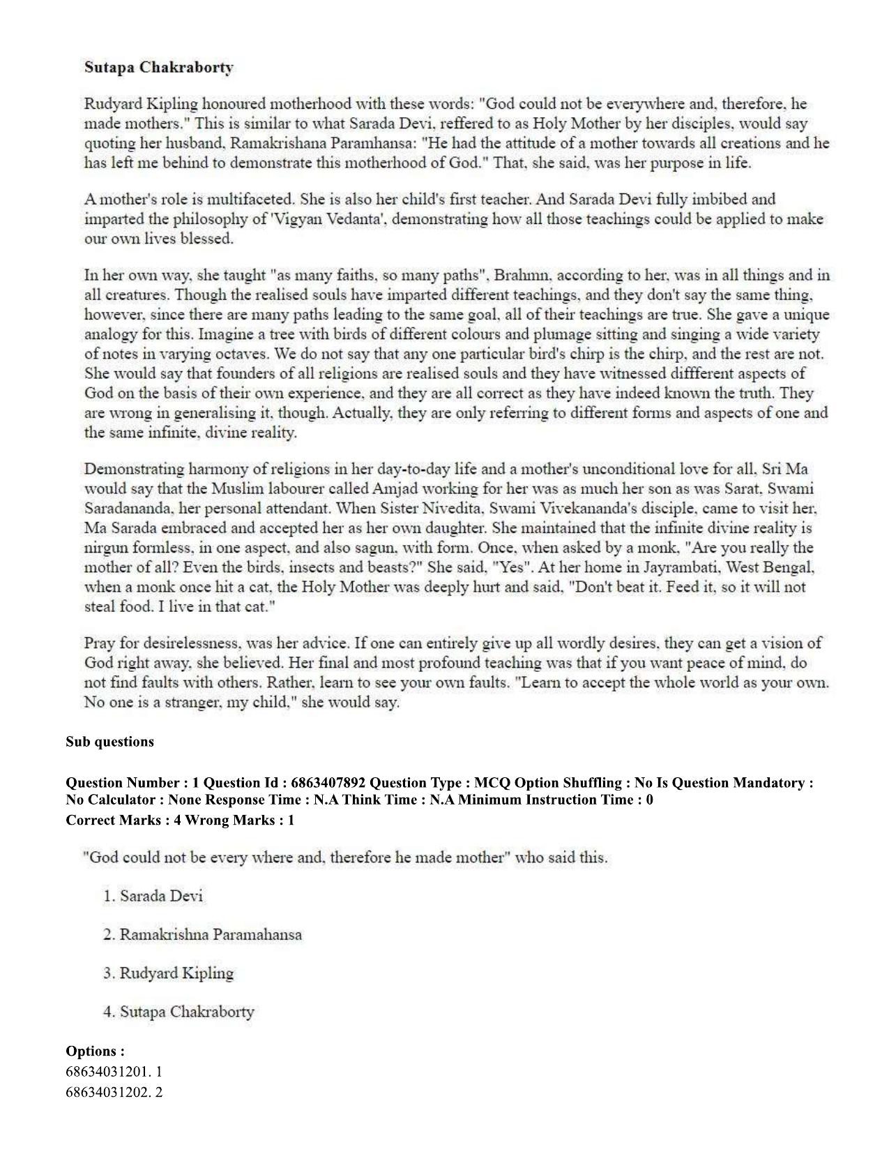 CUET PG 2023: ACQP05 – Dharma Shastra, Vastu, Paurohitya (Eng.)-shift 2 (07-06-2023) Question Paper - Page 2