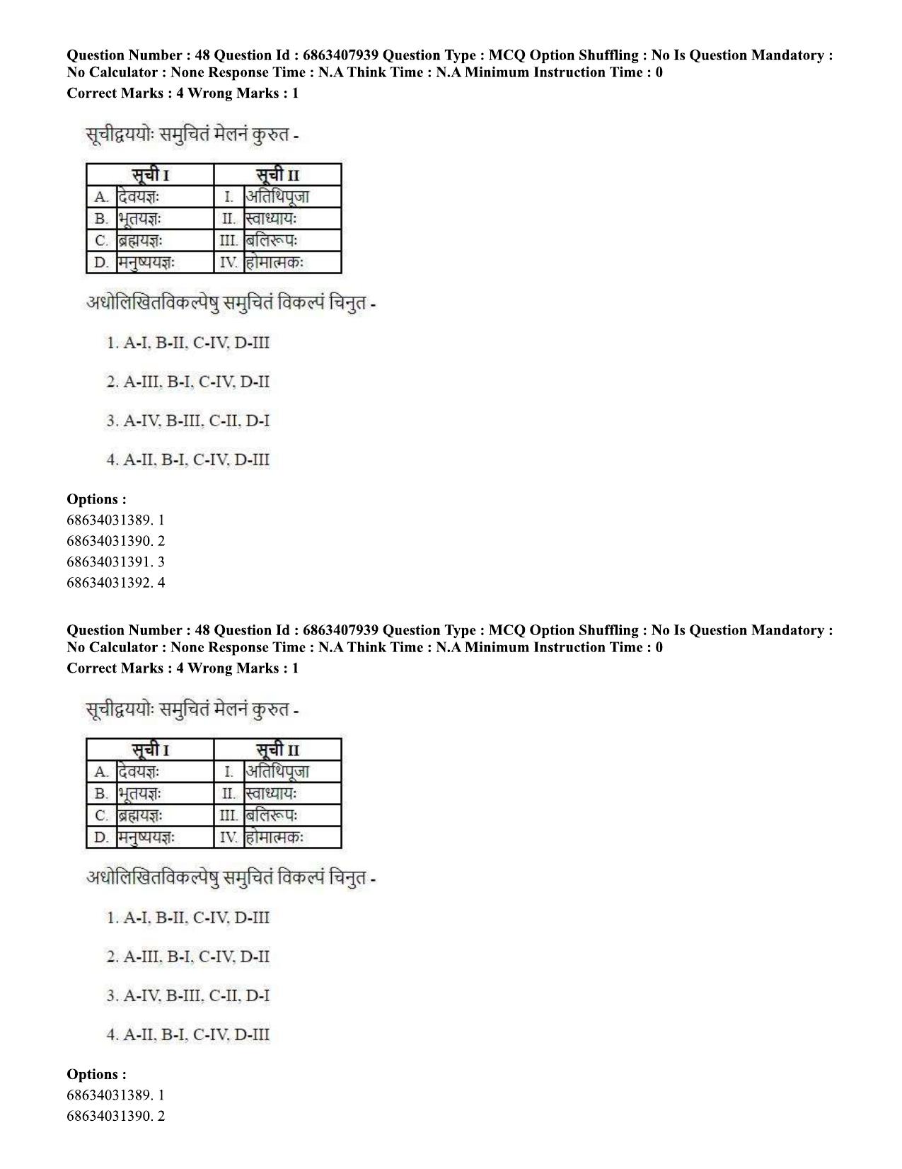 CUET PG 2023: ACQP05 – Dharma Shastra, Vastu, Paurohitya (Eng.)-shift 2 (07-06-2023) Question Paper - Page 69
