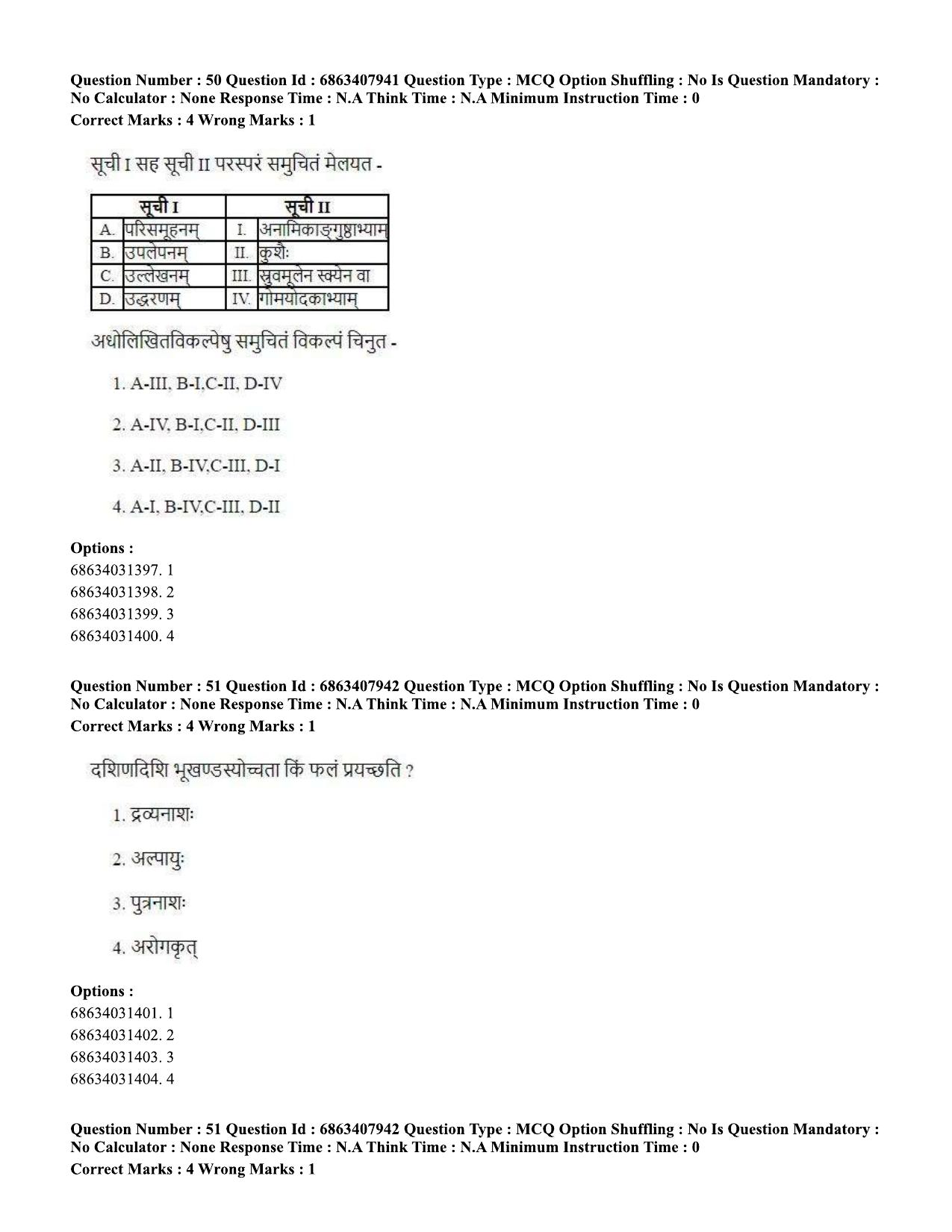 CUET PG 2023: ACQP05 – Dharma Shastra, Vastu, Paurohitya (Eng.)-shift 2 (07-06-2023) Question Paper - Page 73