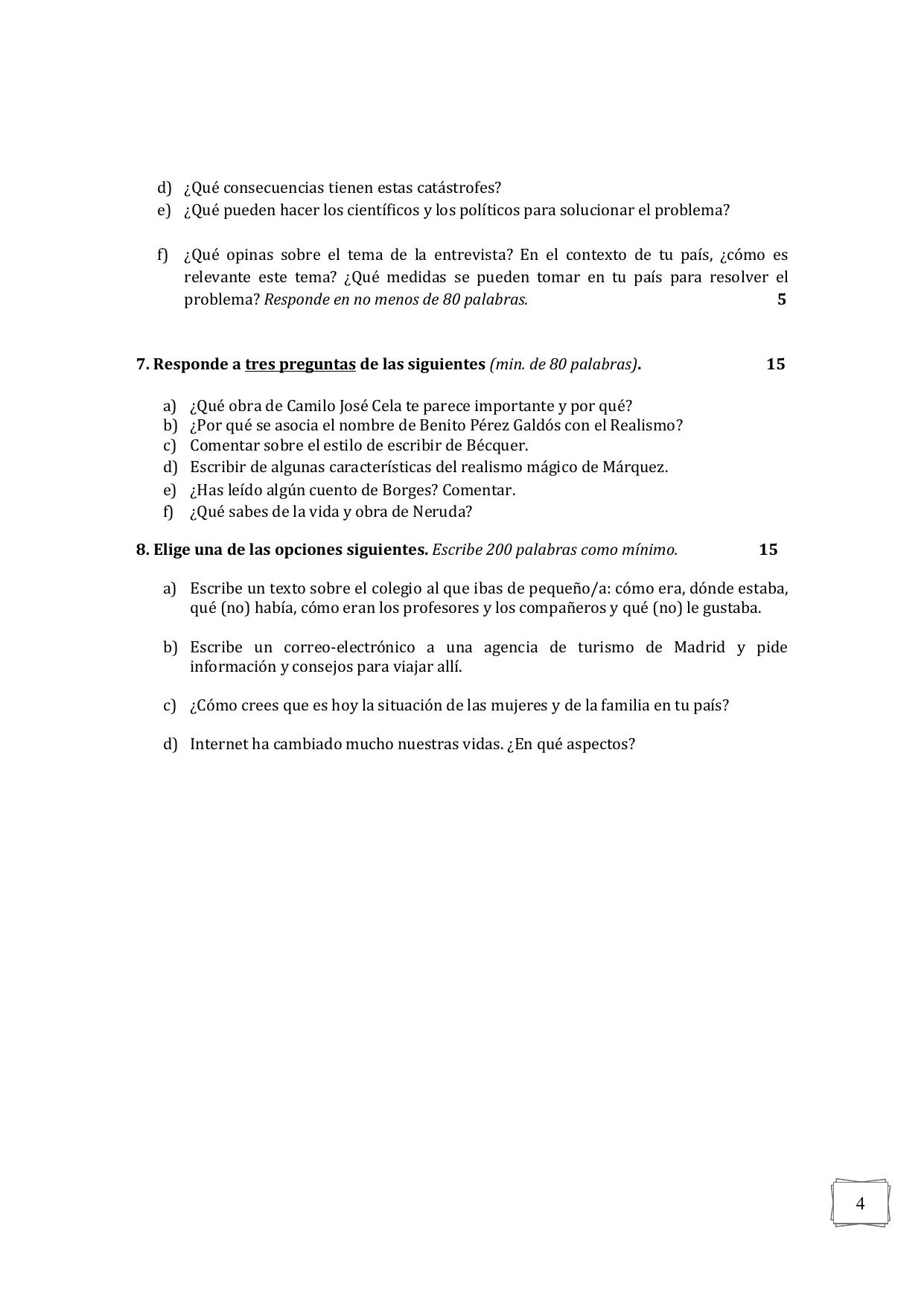 CBSE Class 12 Spanish -Sample Paper 2019-20 - Page 4