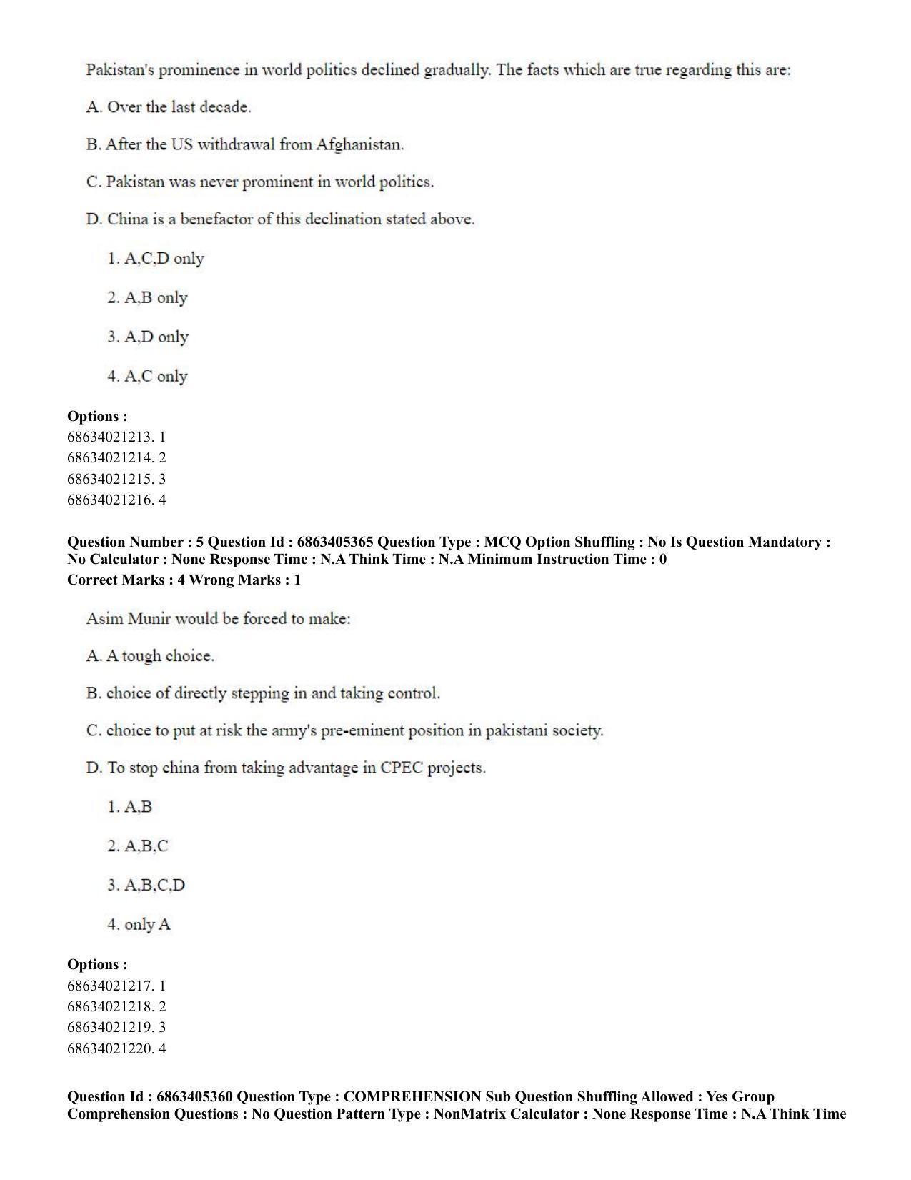 CUET PG 2023: ACQP08 – Hindu Studies (Bilingual) (Eng.) - Shift 3 (05-06-2023) Question Paper - Page 4