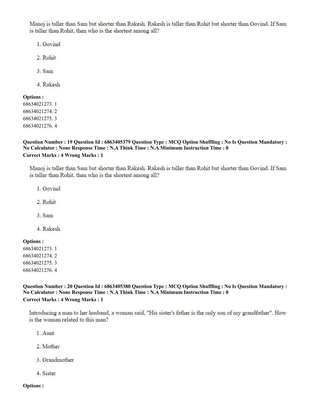 CUET PG 2023: ACQP08 – Hindu Studies (Bilingual) (Eng.) - Shift 3 (05-06-2023) Question Paper - Page 20