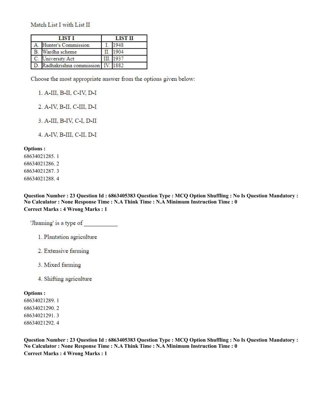 CUET PG 2023: ACQP08 – Hindu Studies (Bilingual) (Eng.) - Shift 3 (05-06-2023) Question Paper - Page 23