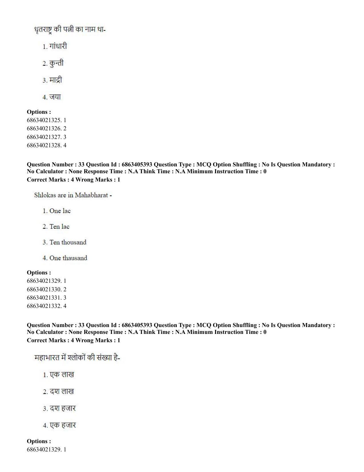 CUET PG 2023: ACQP08 – Hindu Studies (Bilingual) (Eng.) - Shift 3 (05-06-2023) Question Paper - Page 32