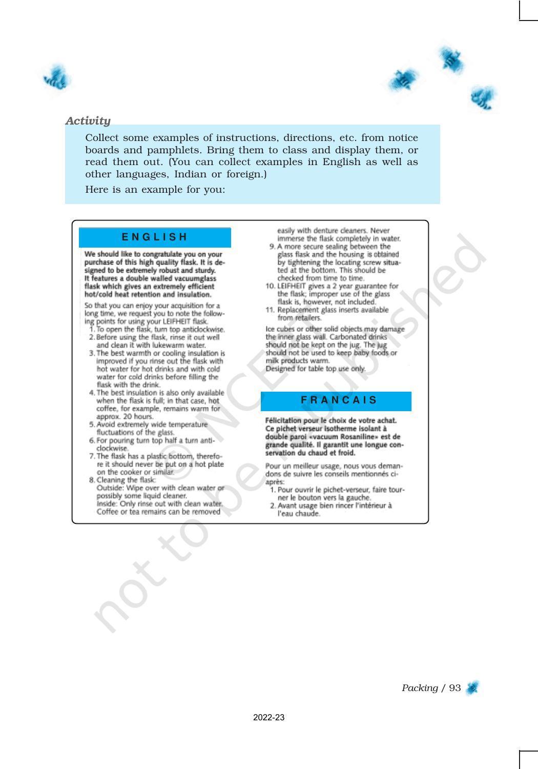 NCERT Book for Class 9 English Chapter 7 Packing - Page 12
