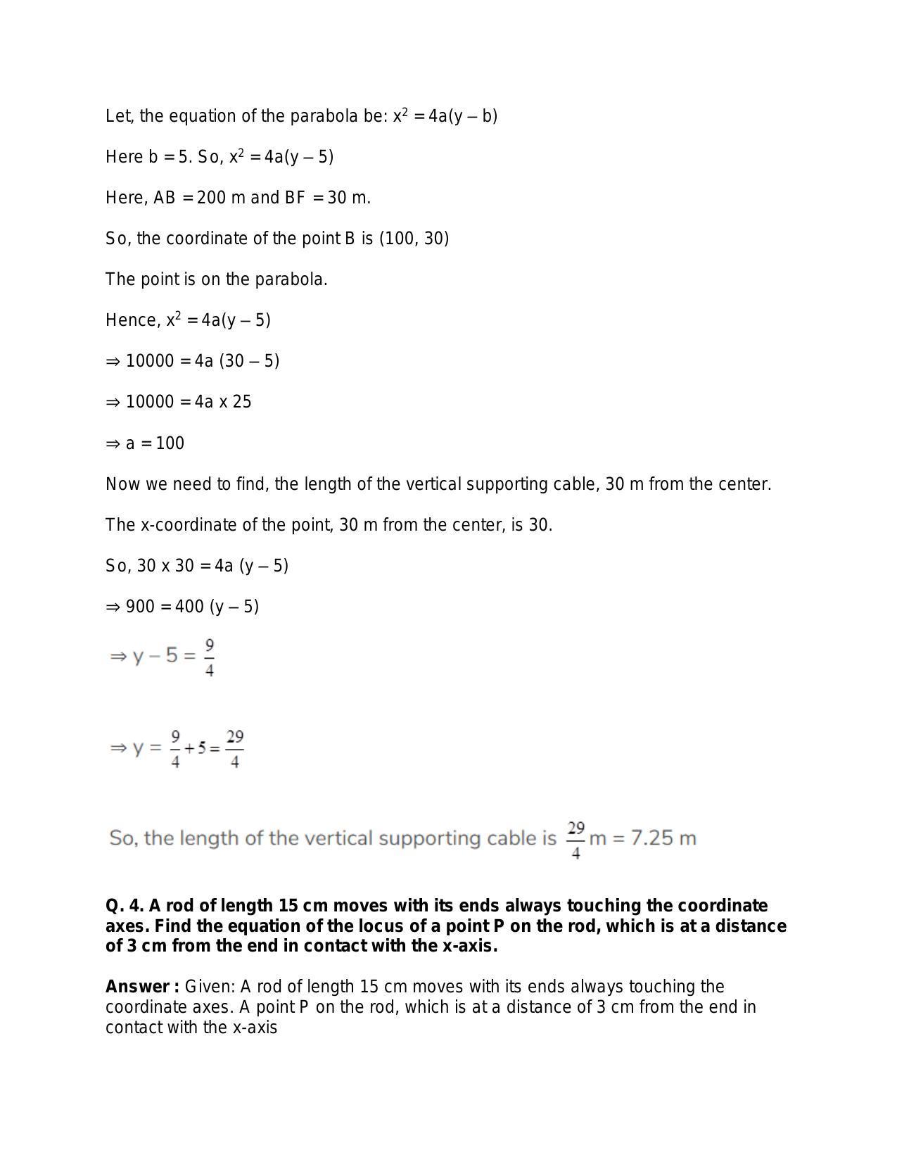 Chapter 25: Applications of Conic Sections: RS Aggarwal Class 11 Solutions  - Page 4