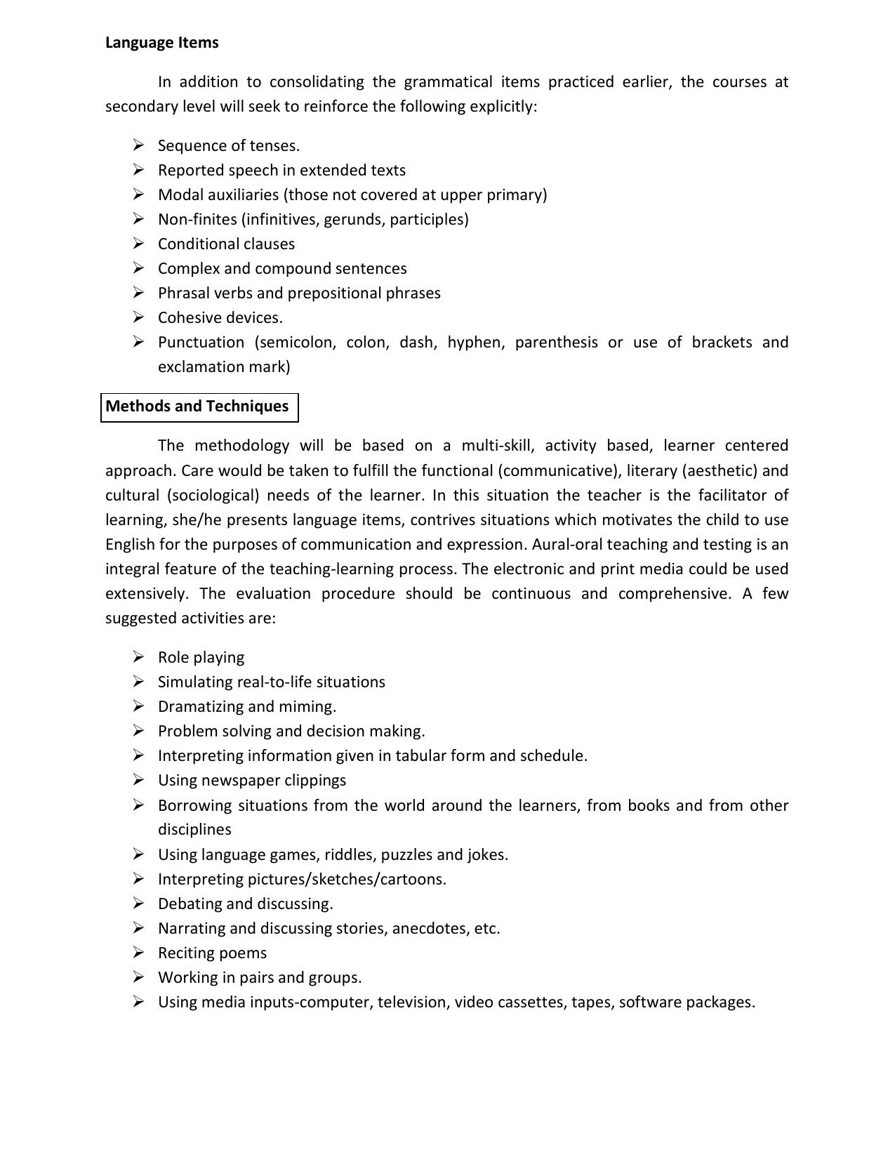 HP Board Class 9th Syllabus for English - Page 2
