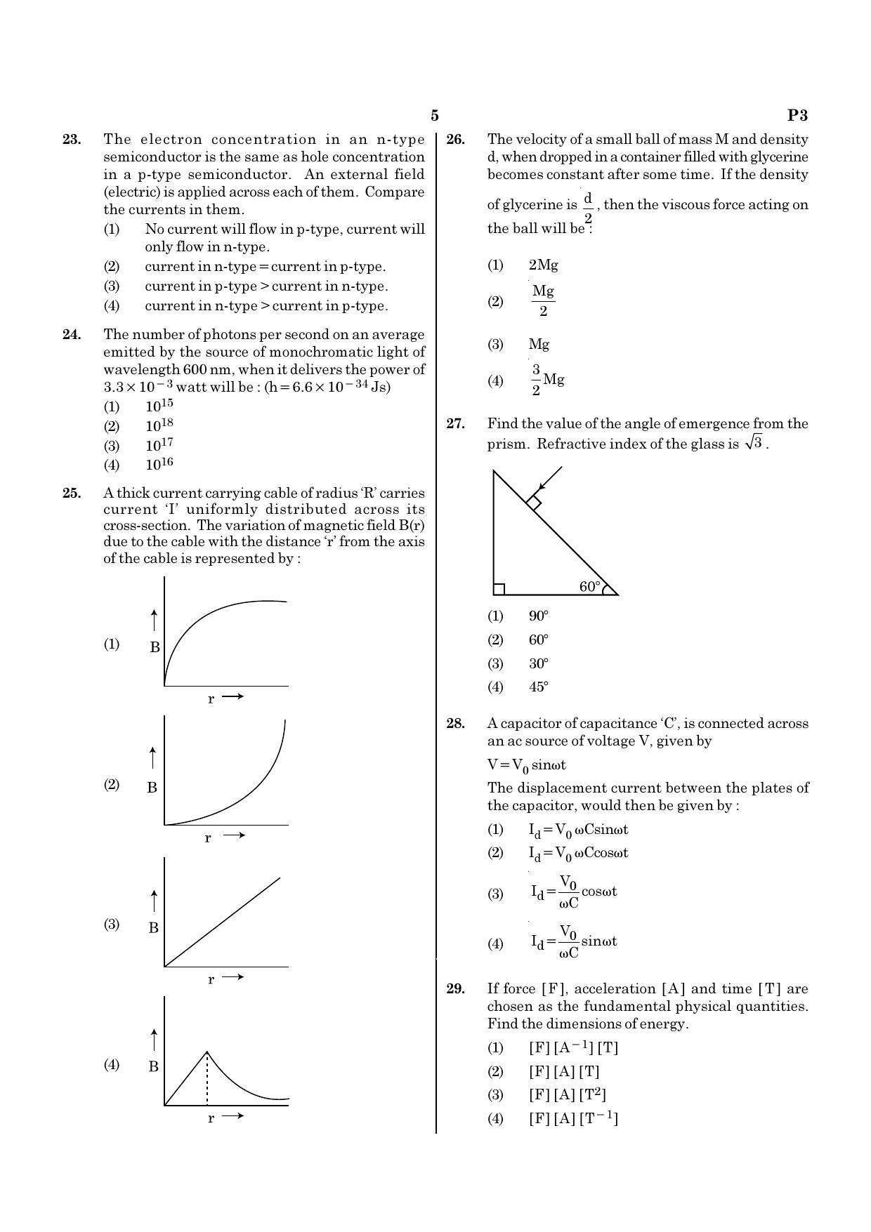 NEET P3 2021 Question Paper - Page 5