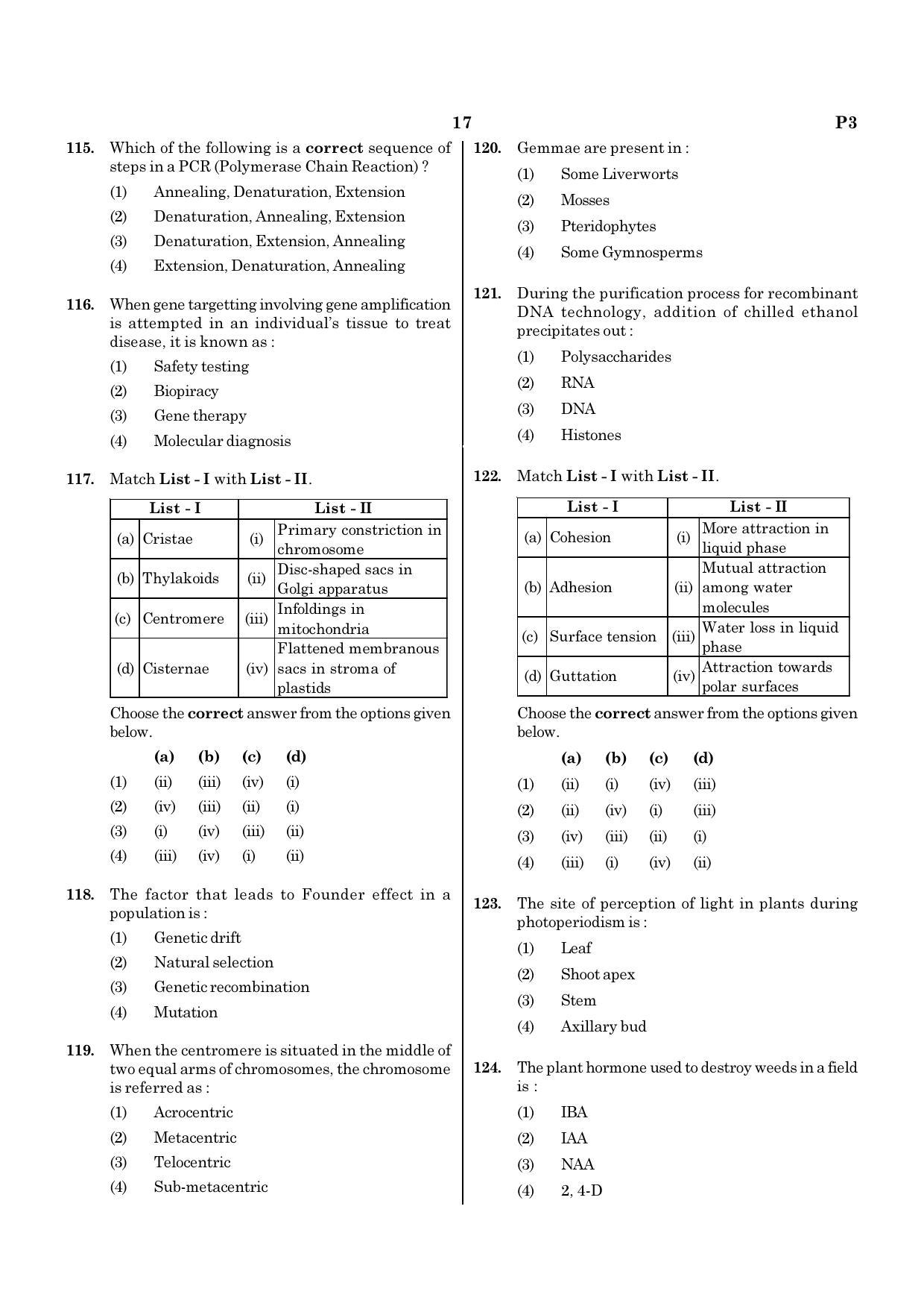 NEET P3 2021 Question Paper - Page 17
