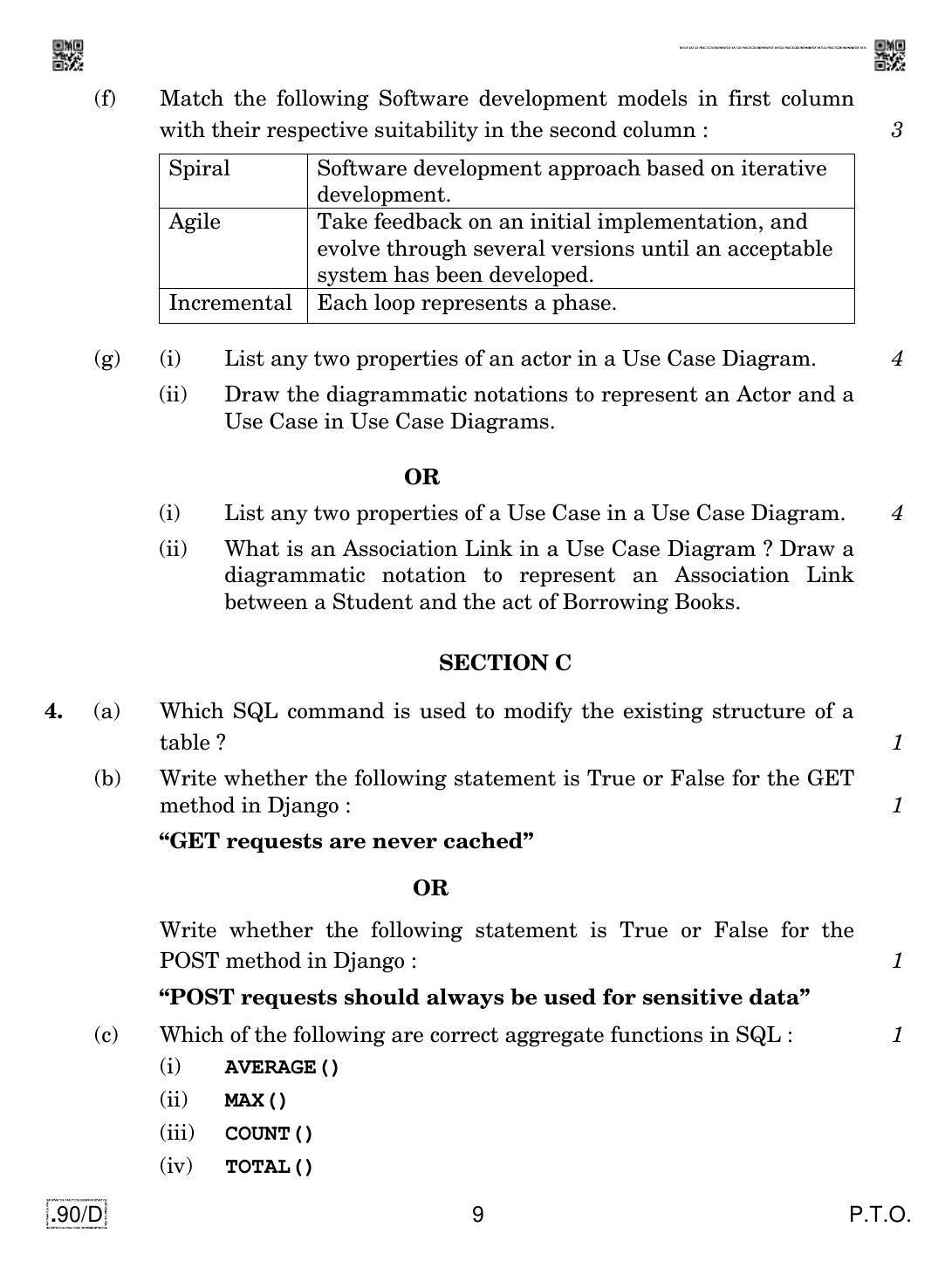 CBSE Class 12 IP 2020 Compartment Question Paper - Page 9
