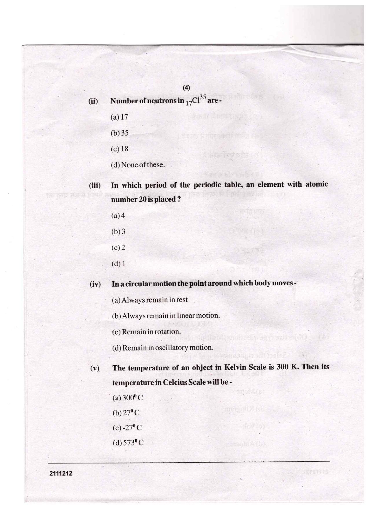  CGSOS Class 10 Science Question Paper - Page 4