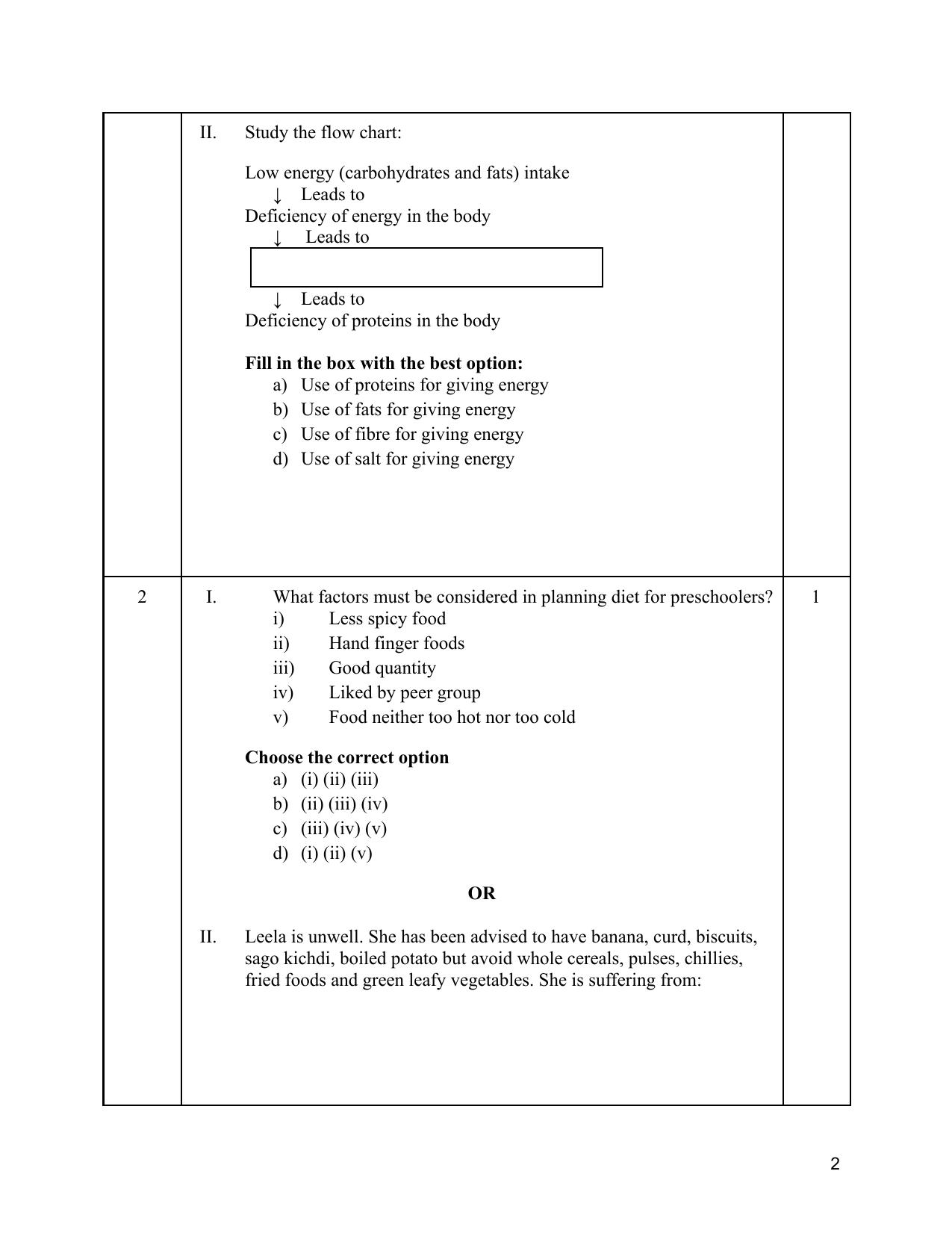 NIOS Class 12 Home Science Sample Paper - Page 2