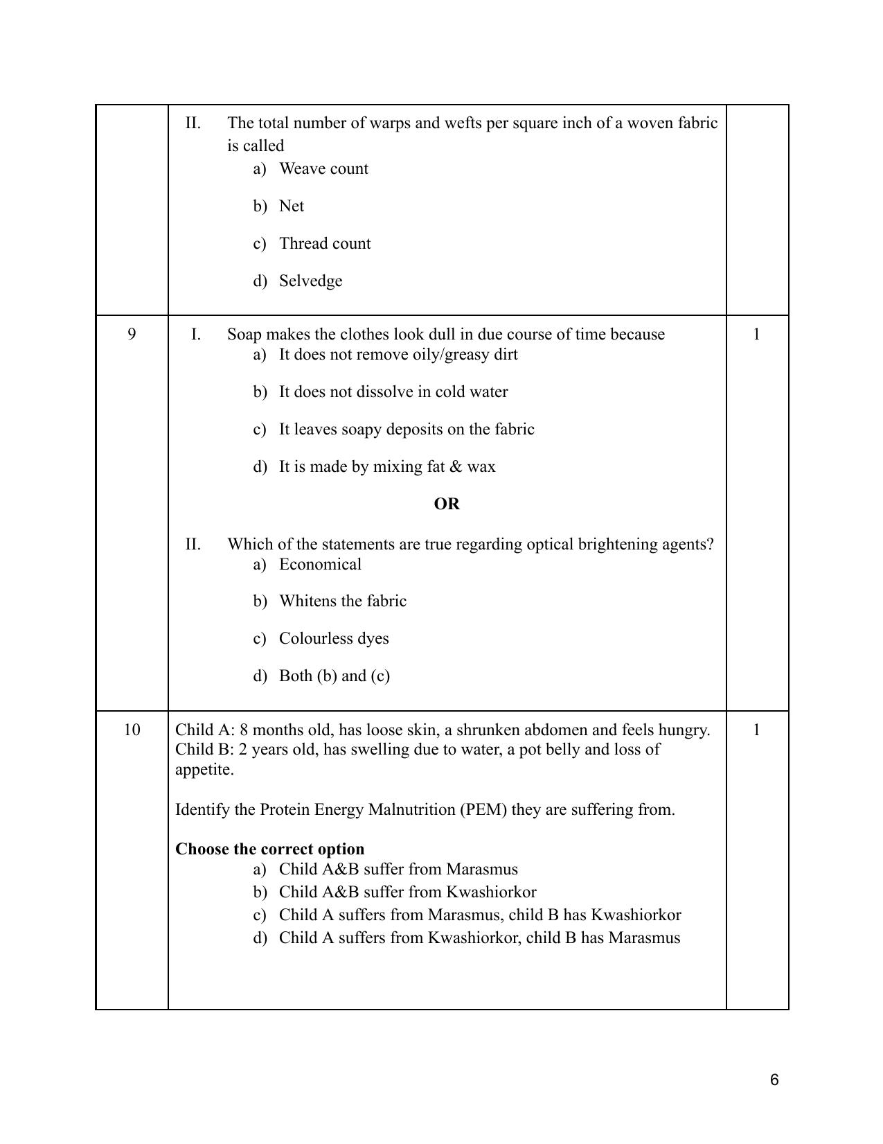 NIOS Class 12 Home Science Sample Paper - Page 6