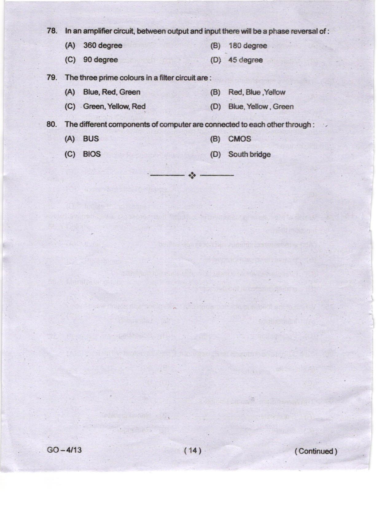 Odisha CPET 2024 ATMOSPHERIC SCIENCE Question Paper - Page 14