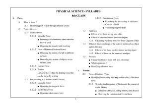 Telangana Board Physical Science (Classes VIII to X) Syllabus - English Medium