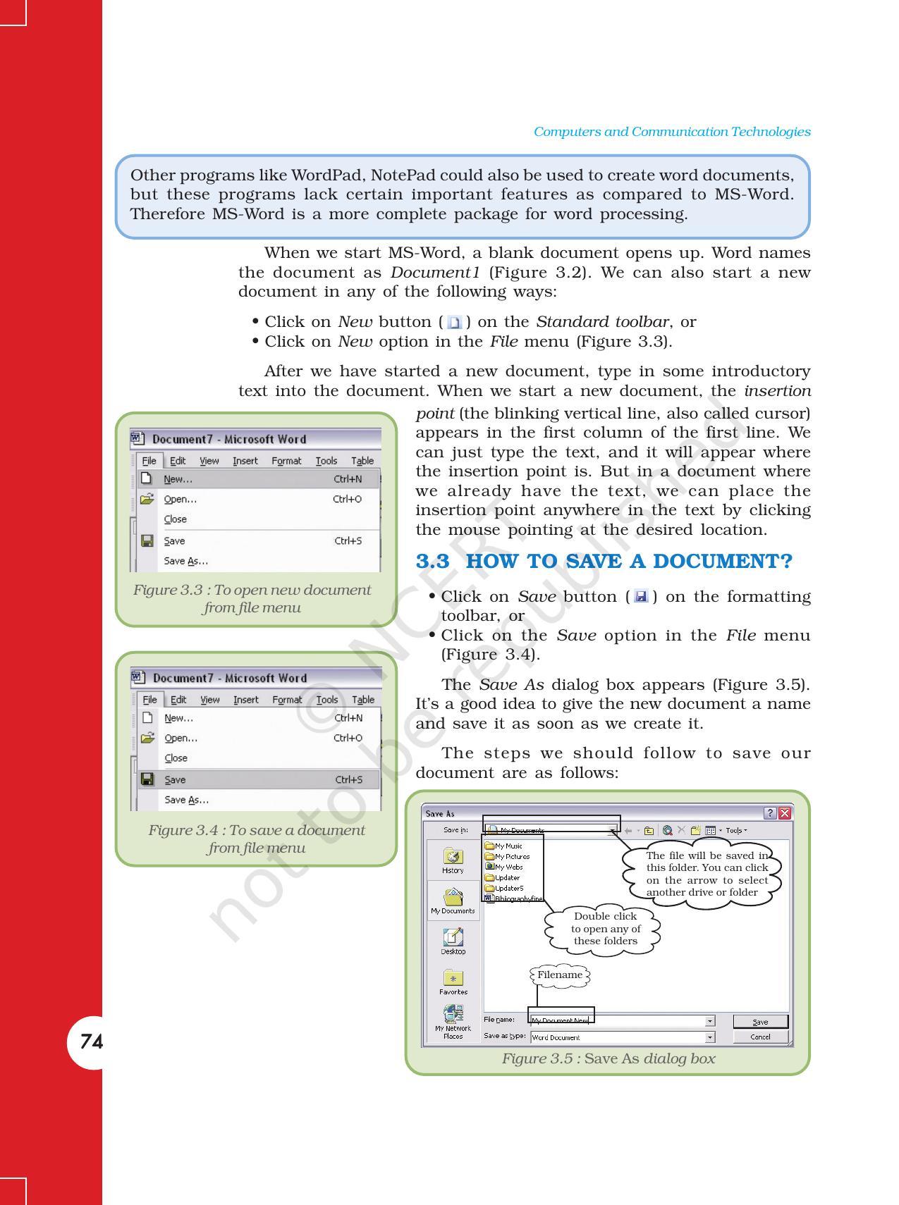 NCERT Book for Class 11 Computers Chapter 3 Word Processing Tool - Page 4
