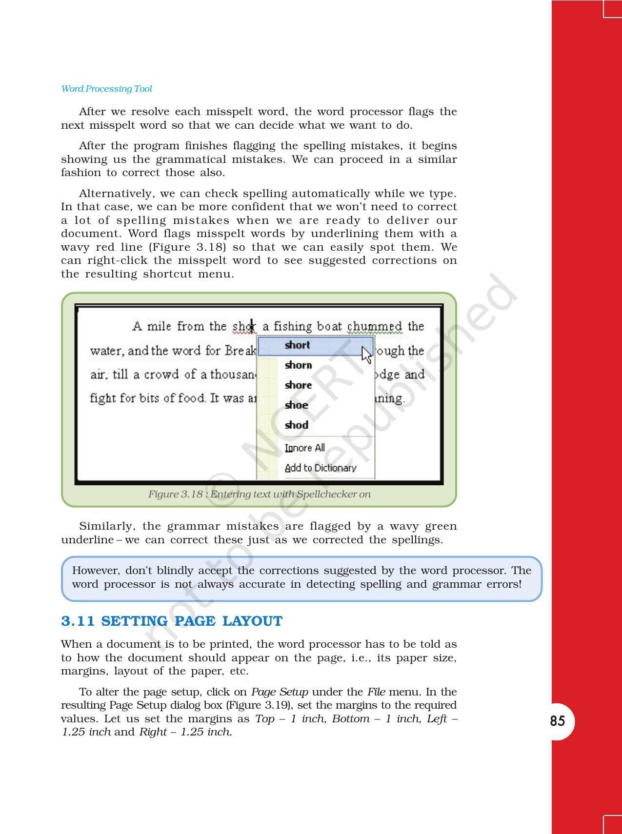 NCERT Book for Class 11 Computers Chapter 3 Word Processing Tool - Page 15
