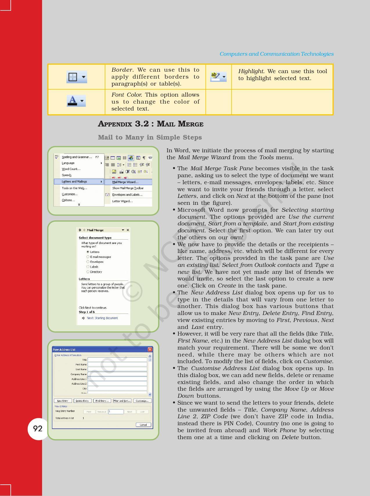 NCERT Book for Class 11 Computers Chapter 3 Word Processing Tool - Page 22