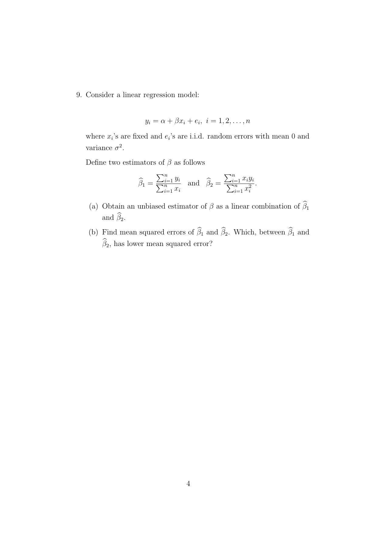 ISI Admission Test M.Stat.PSB 2021 Sample Paper - Page 4