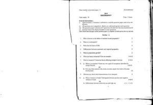 Nagaland Board Class 12 Geography 2019 Question Papers