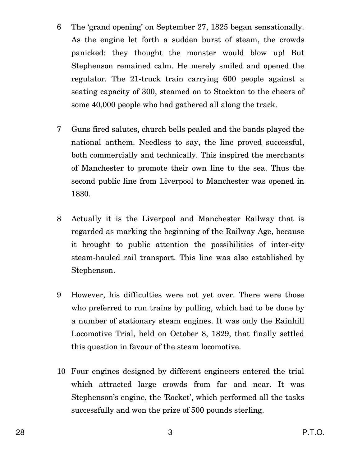 CBSE Class 12 28 ENGLISH ELECTIVE NCERT 2018 Question Paper - Page 3