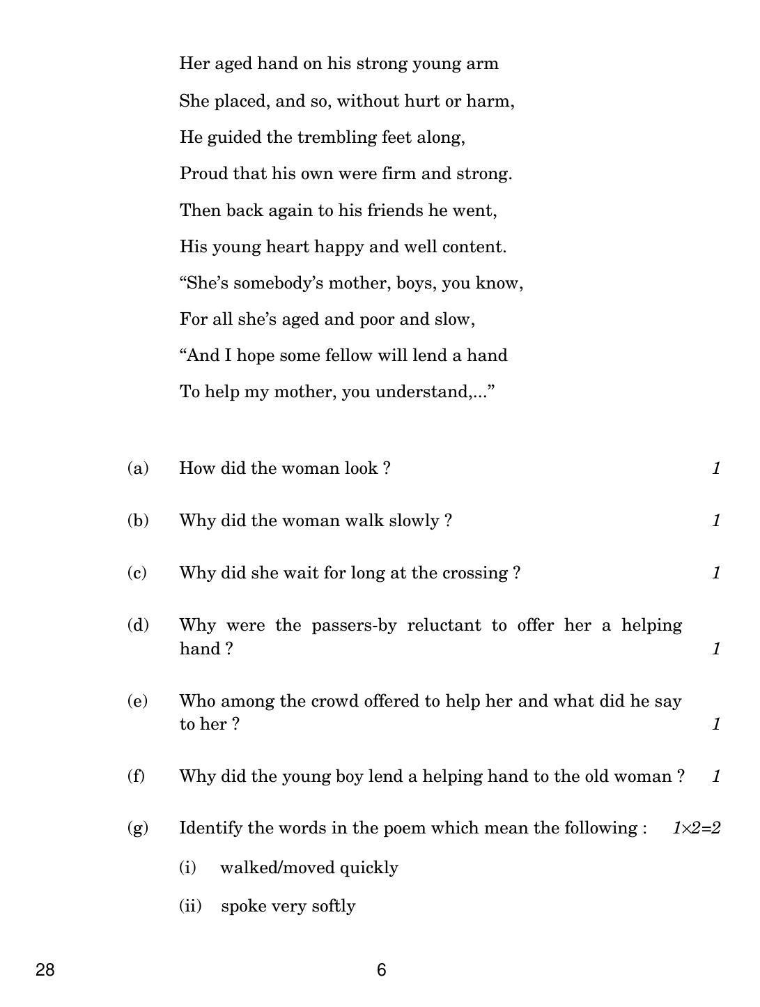 CBSE Class 12 28 ENGLISH ELECTIVE NCERT 2018 Question Paper - Page 6