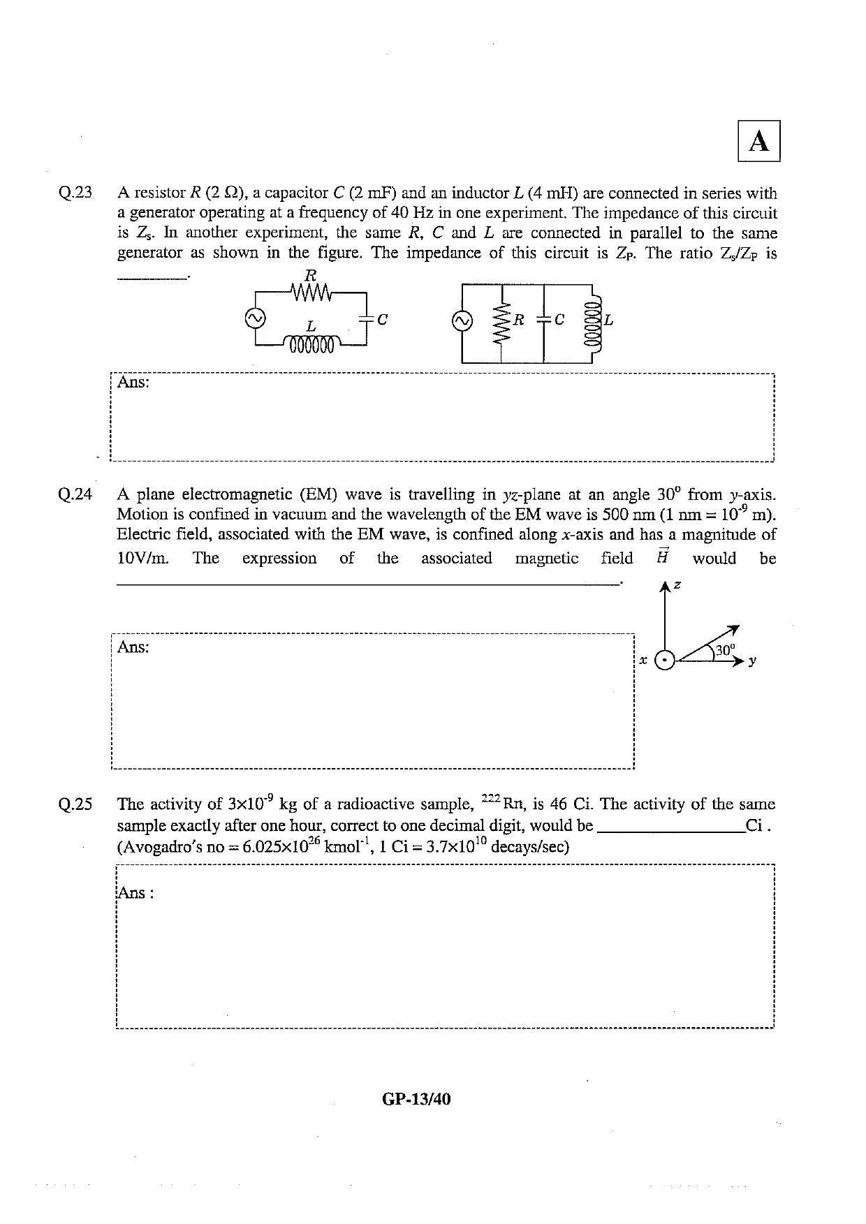 JAM 2013: GP Question Paper - Page 14