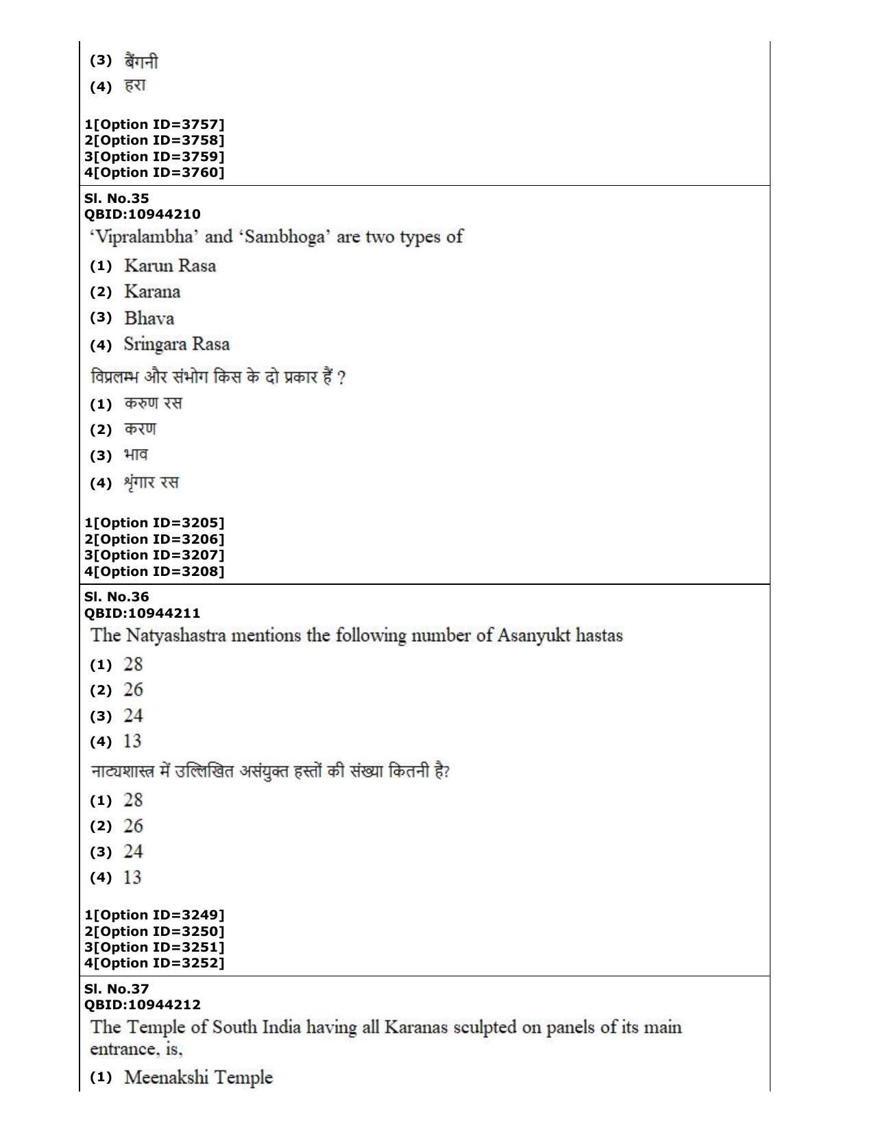 CUET (PG) 2022: PGQP-13 A. Dance (2-09-2022) Question Paper - Page 20