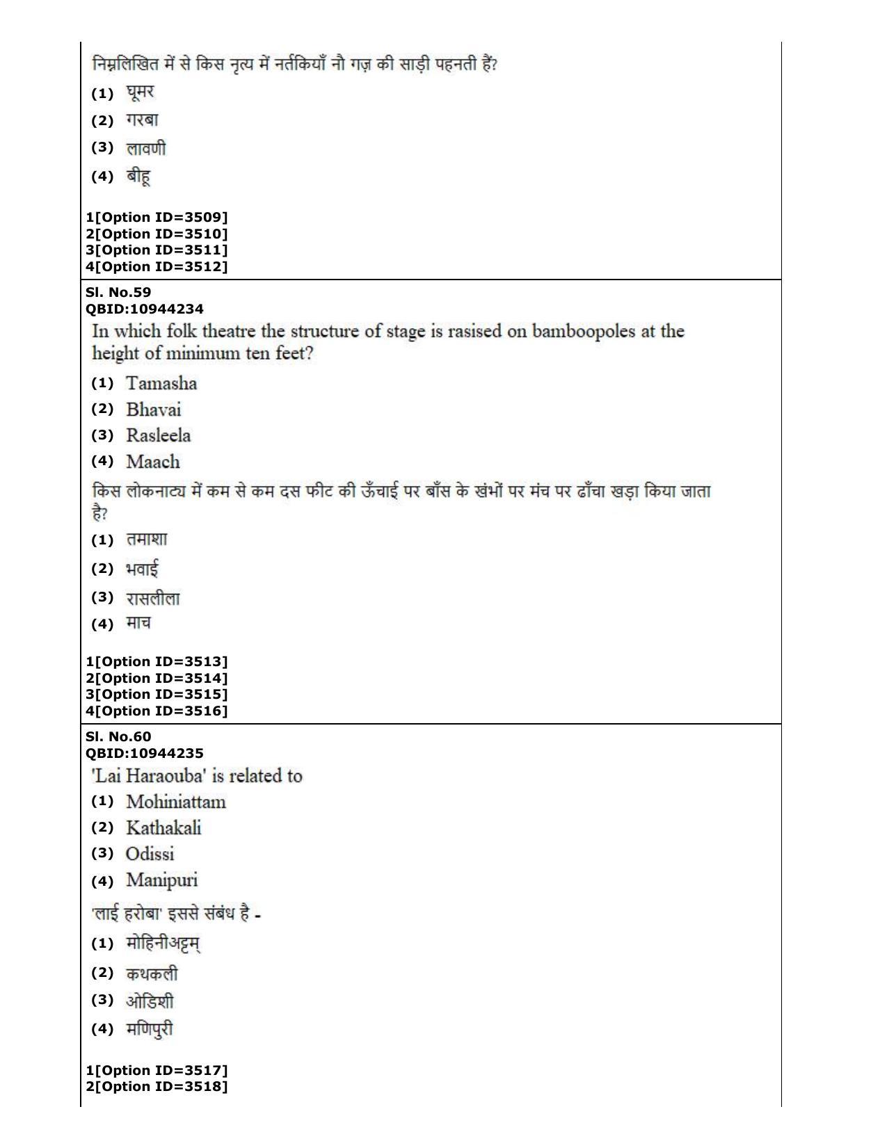 CUET (PG) 2022: PGQP-13 A. Dance (2-09-2022) Question Paper - Page 35