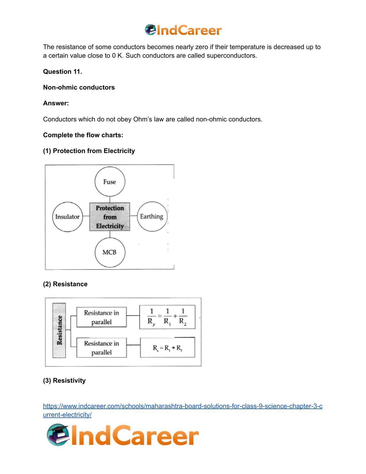 Maharashtra Board Solutions for Class 9- Science: Chapter 3- Current Electricity - Page 35