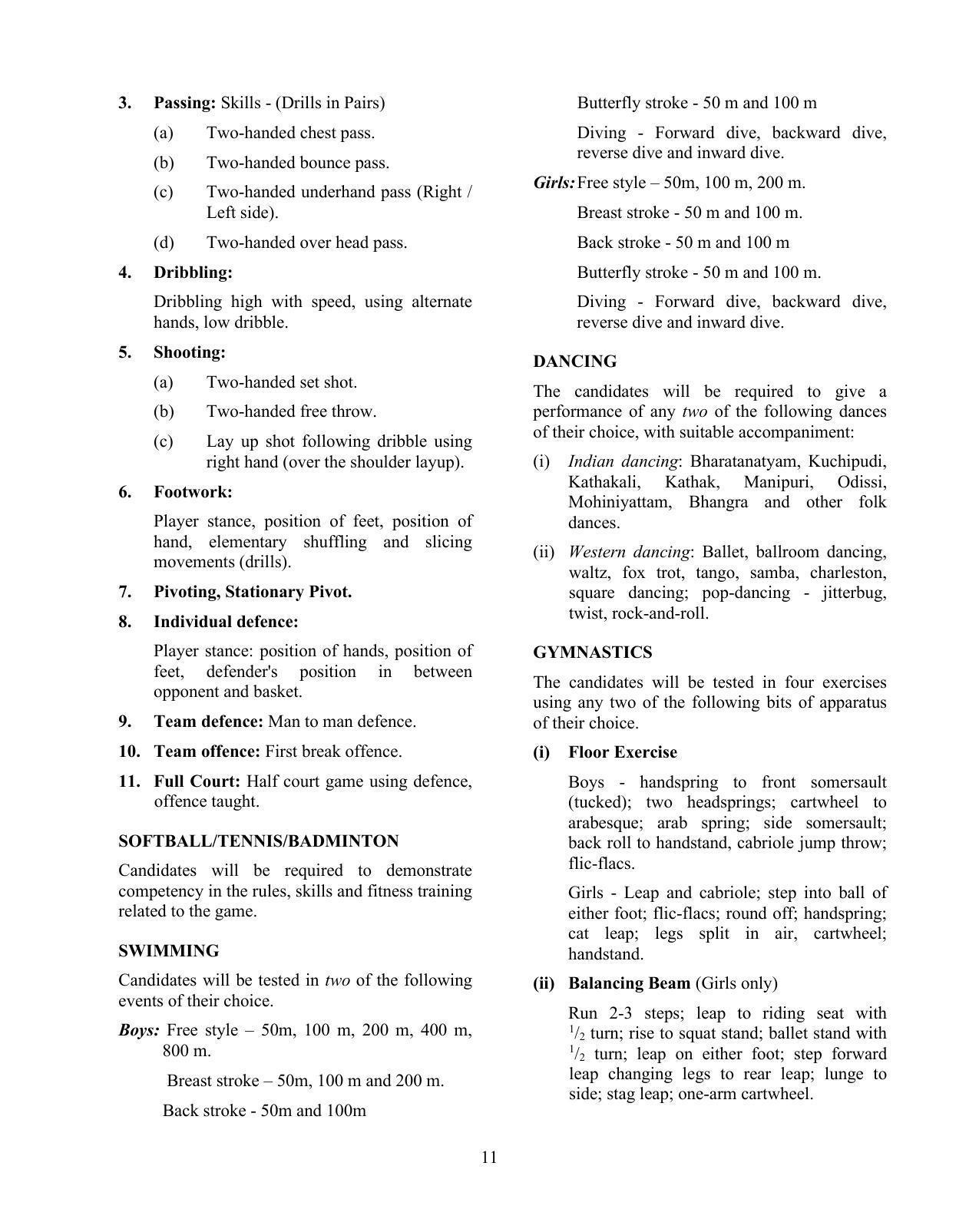 ISC Class 12 Physical Education Syllabus - Page 11