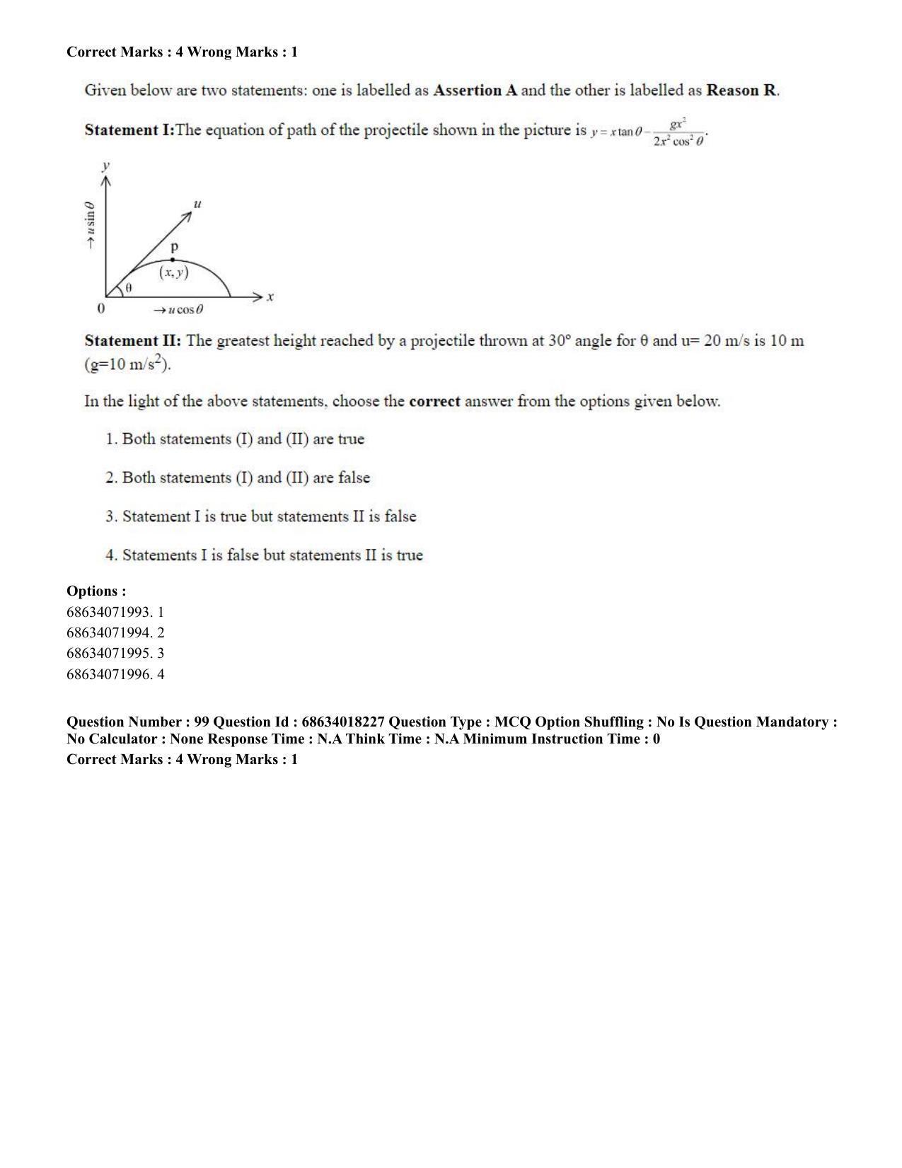 CUET PG 2023: SCQP15 – Geophysics(ENG) - Shift 3 (13-06-2023) Question Paper - Page 105