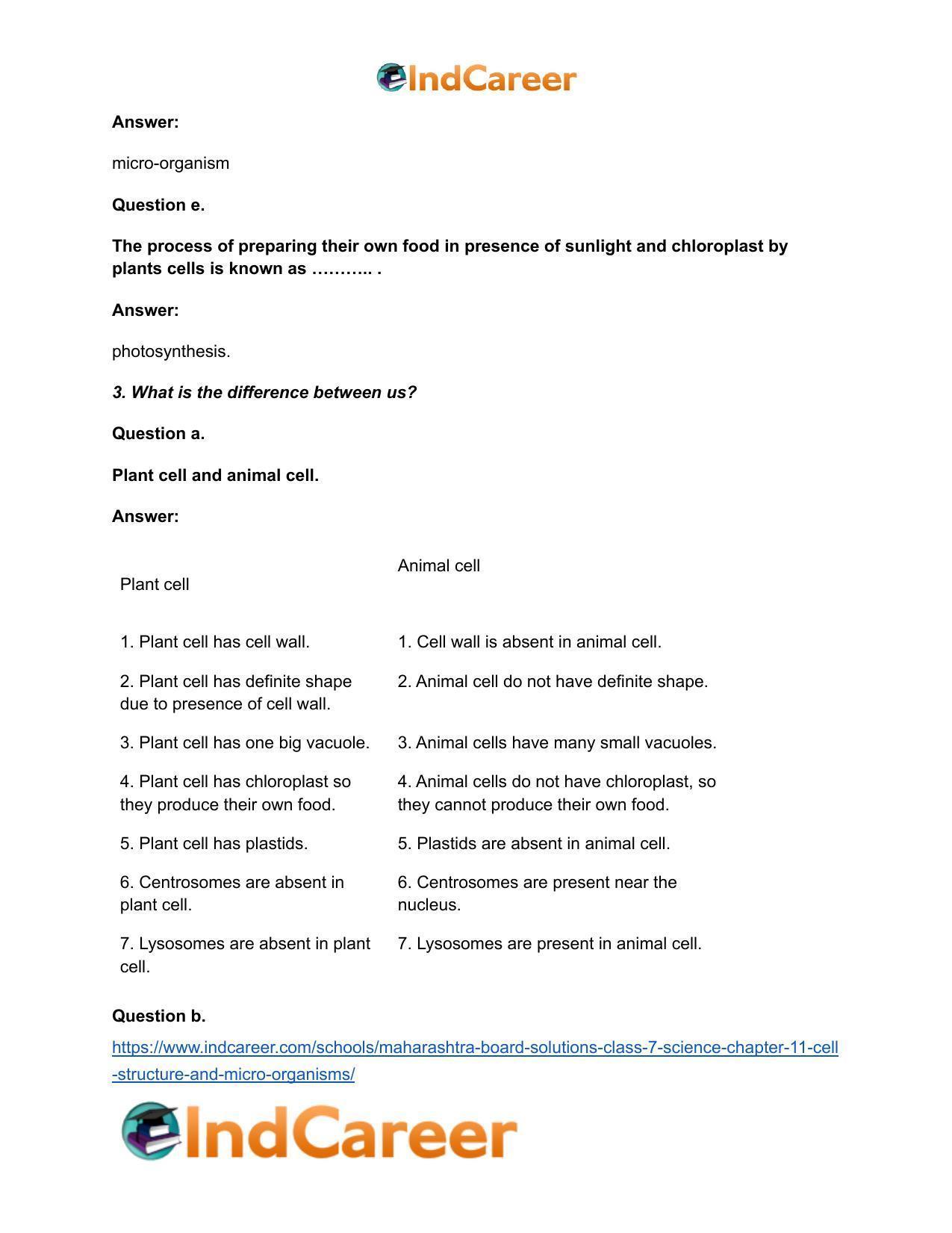 Maharashtra Board Solutions Class 7-Science: Chapter 11- Cell Structure and Micro-organisms - Page 4