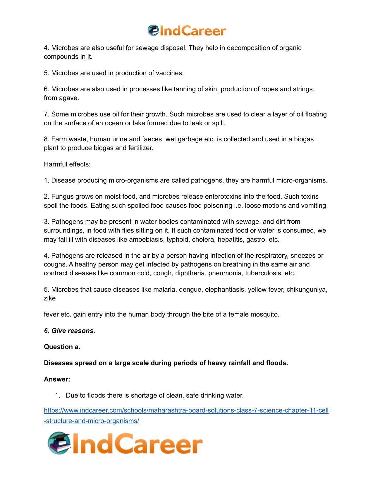 Maharashtra Board Solutions Class 7-Science: Chapter 11- Cell Structure and Micro-organisms - Page 7