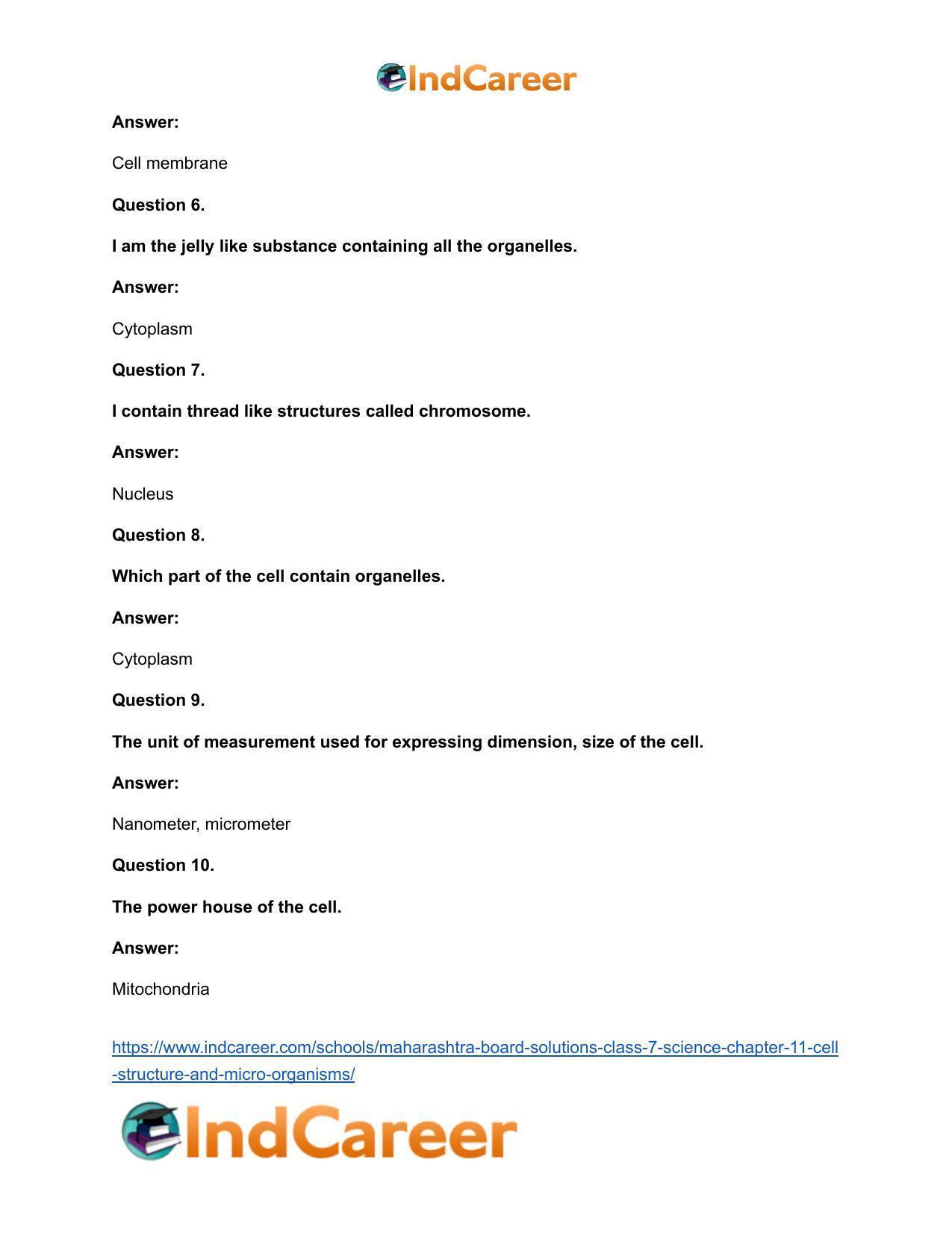 Maharashtra Board Solutions Class 7-Science: Chapter 11- Cell Structure and Micro-organisms - Page 13