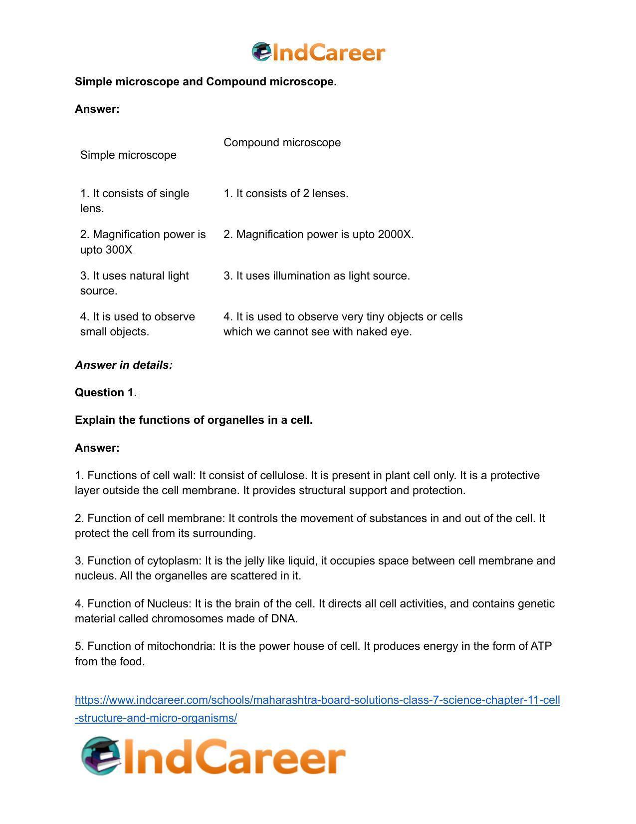 Maharashtra Board Solutions Class 7-Science: Chapter 11- Cell Structure and Micro-organisms - Page 24