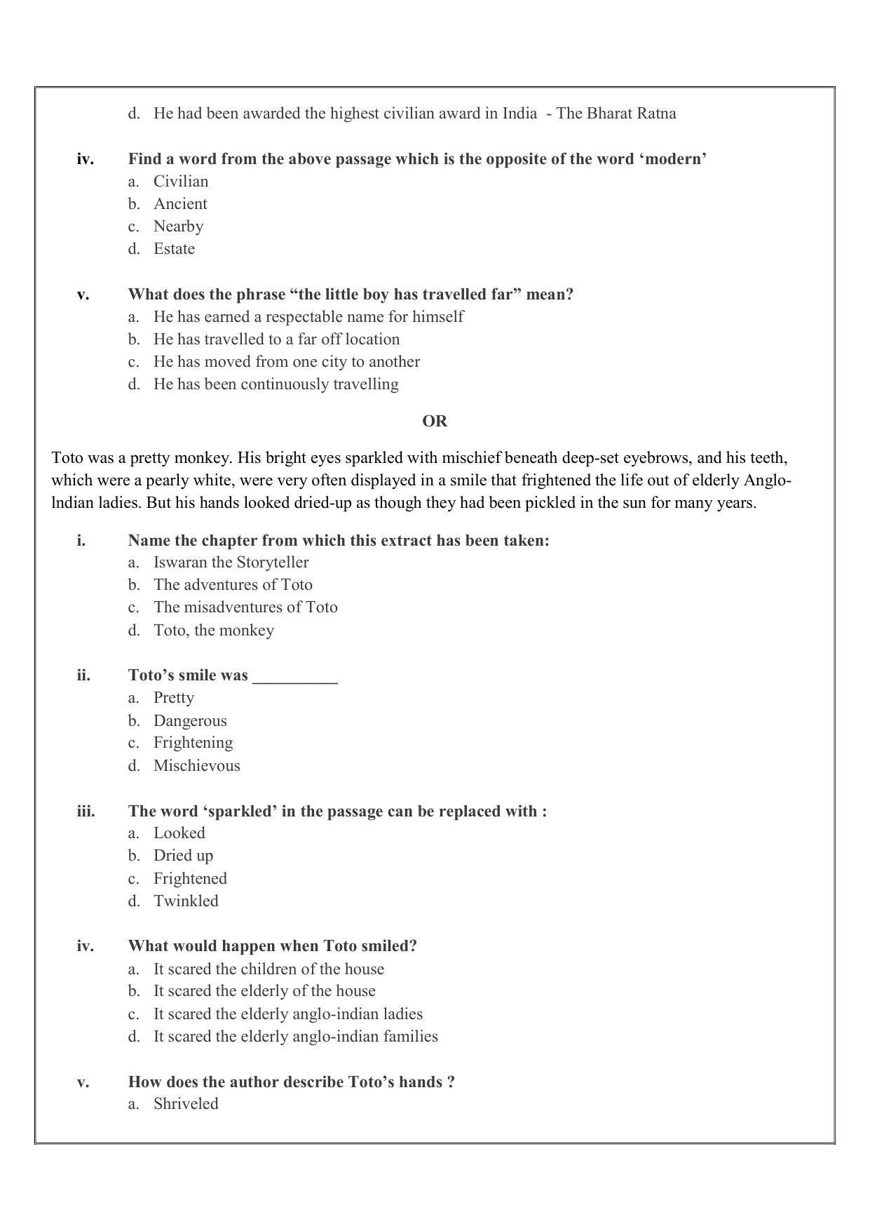 Edudel Class 9 English Sample Question Paper - Page 7