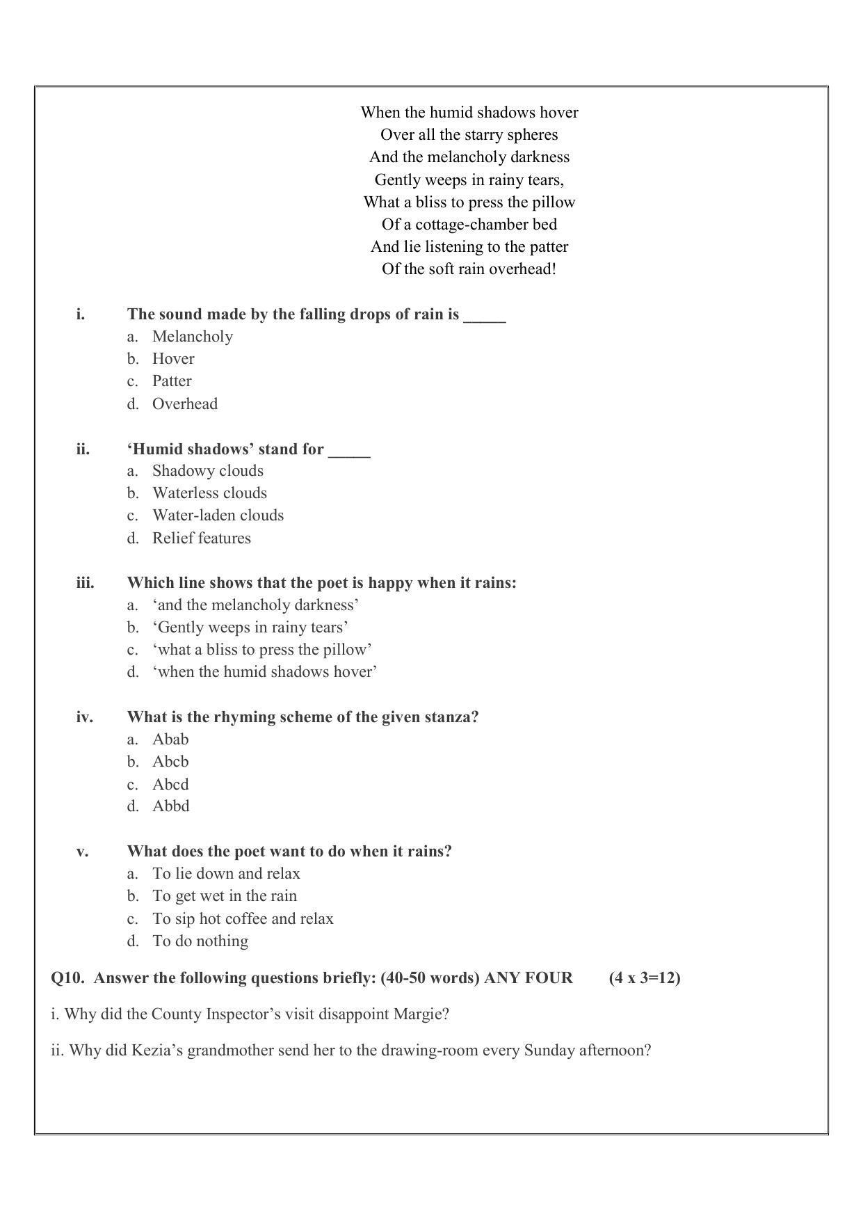 Edudel Class 9 English Sample Question Paper - Page 9