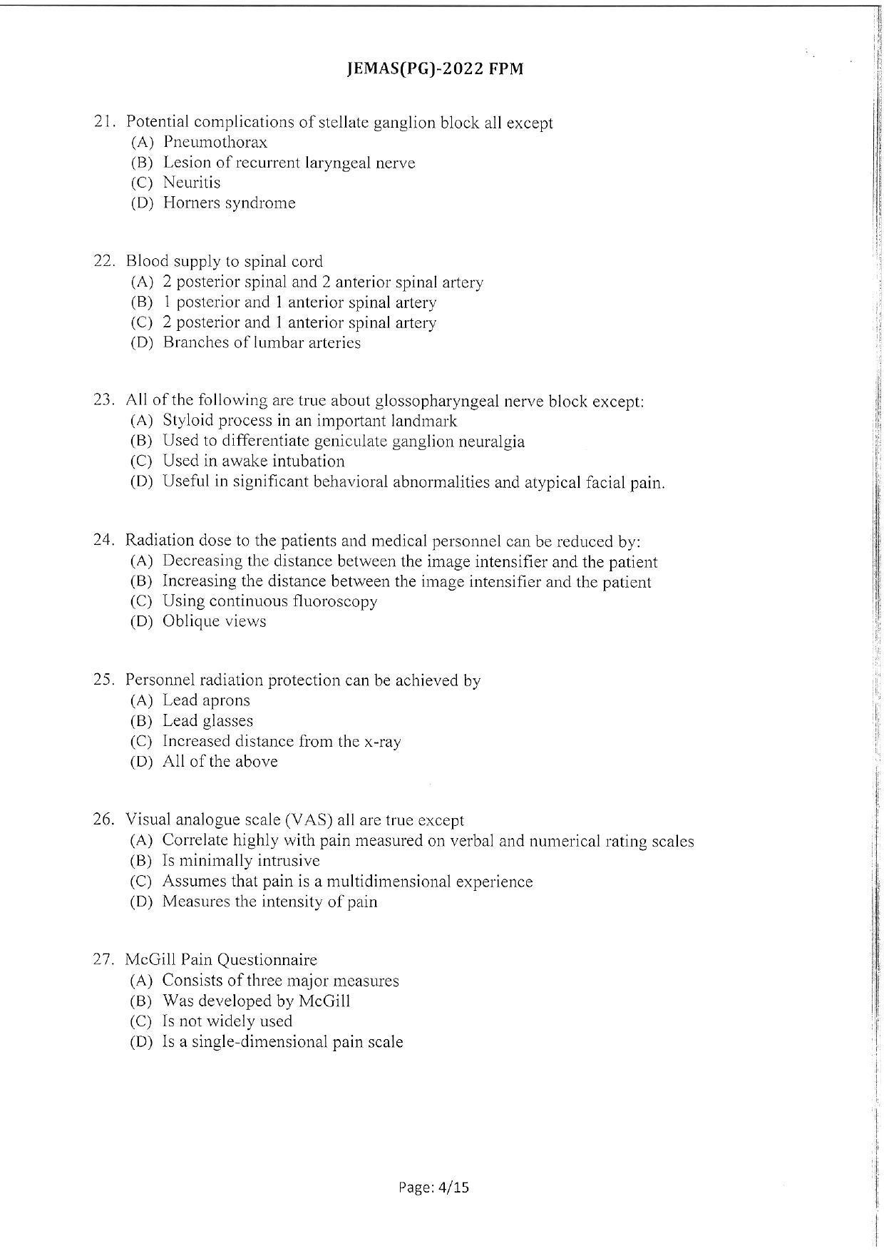 WBJEEB JEMAS (PG) 2022 FPM Question Paper - Page 6