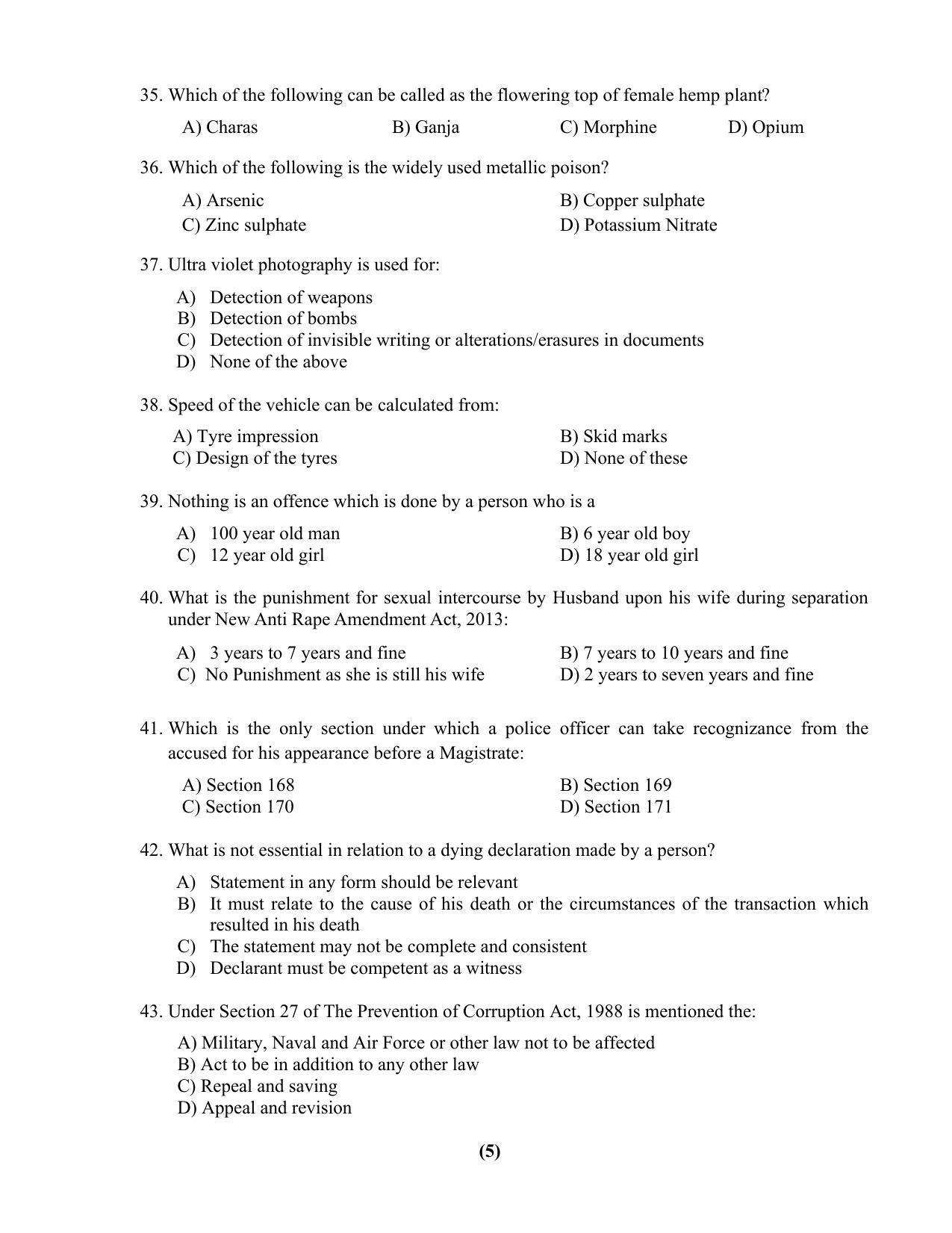 PU MPET Ancient Indian History 2016 Question Paper - Page 44