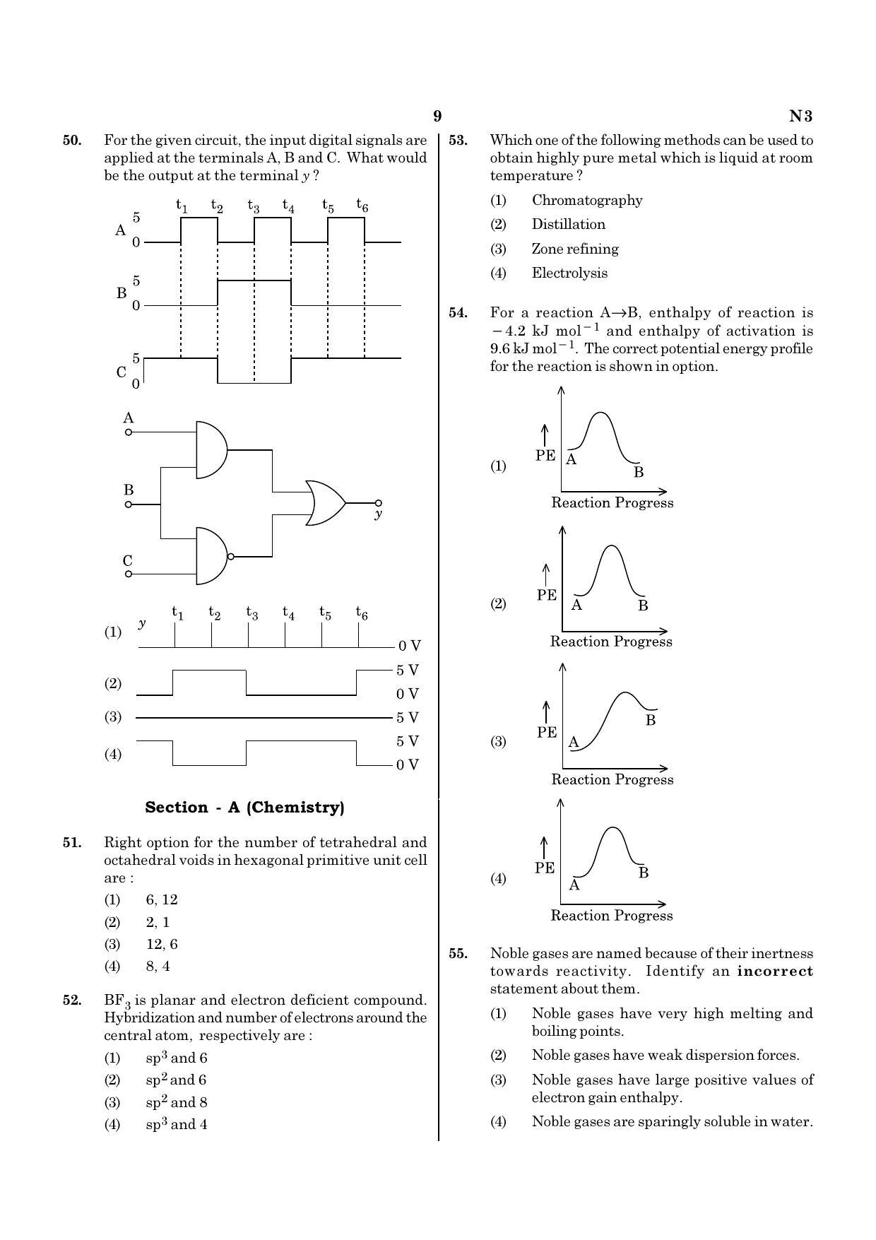 NEET N3 2021 Question Paper - Page 9