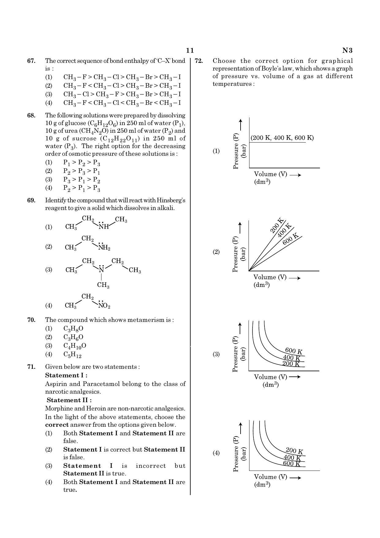 NEET N3 2021 Question Paper - Page 11