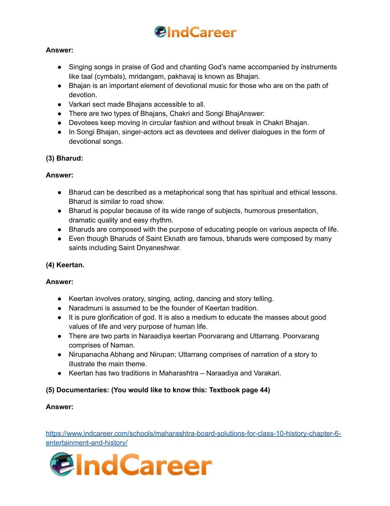 Maharashtra Board Solutions for Class 10- History: Chapter 6- Entertainment and History - Page 20