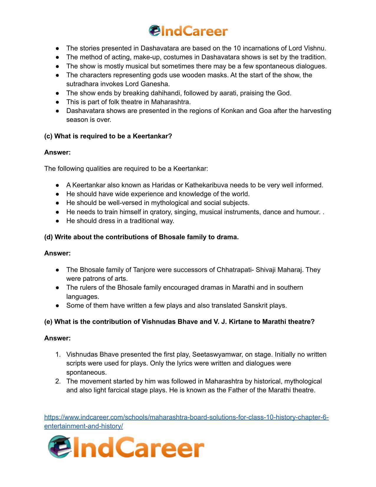 Maharashtra Board Solutions for Class 10- History: Chapter 6- Entertainment and History - Page 24