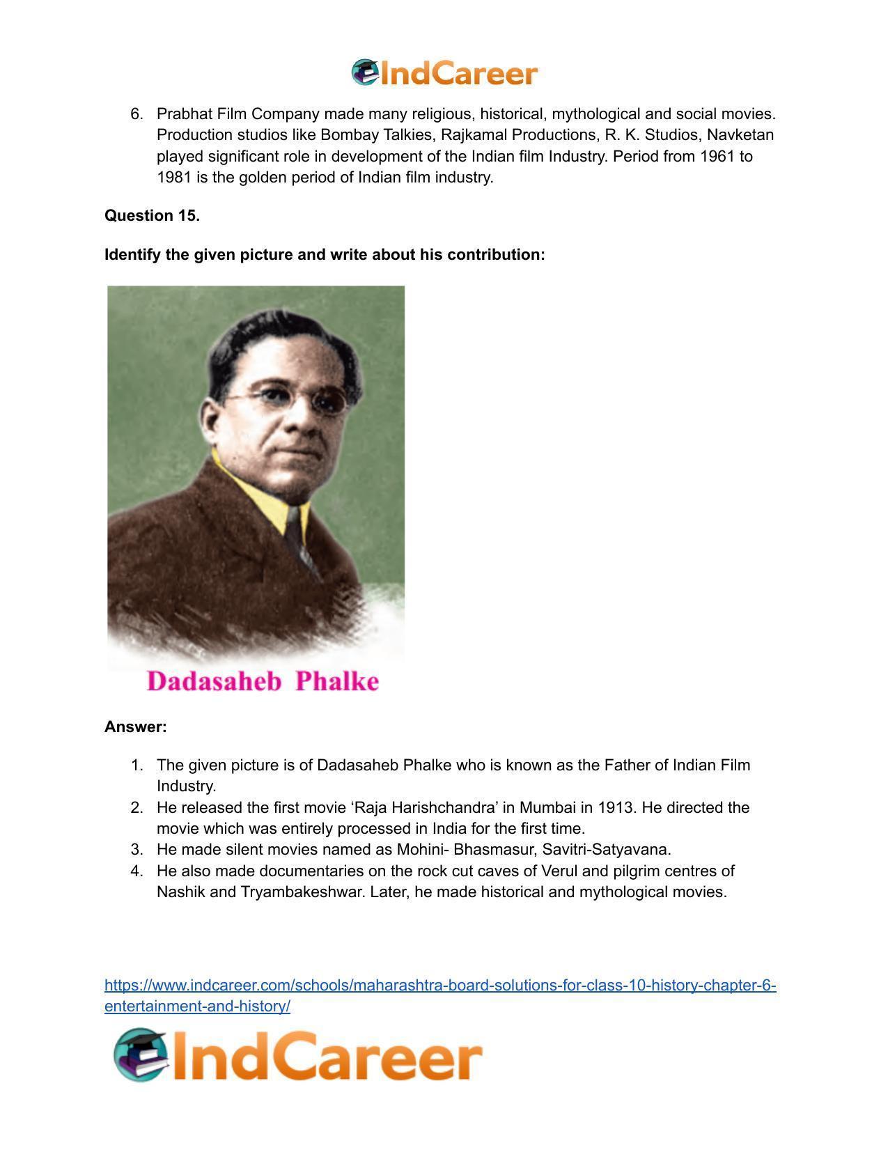 Maharashtra Board Solutions for Class 10- History: Chapter 6- Entertainment and History - Page 27