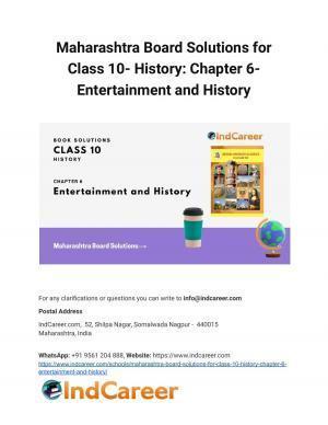 Maharashtra Board Solutions for Class 10- History: Chapter 6- Entertainment and History