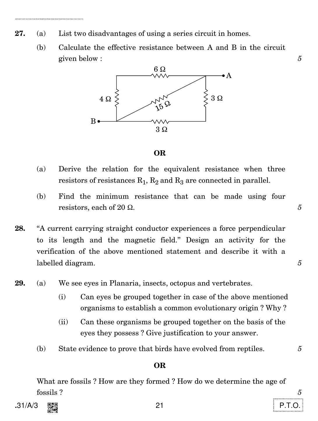 CBSE Class 10 31-C-3 - Science 2020 Compartment Question Paper - Page 21
